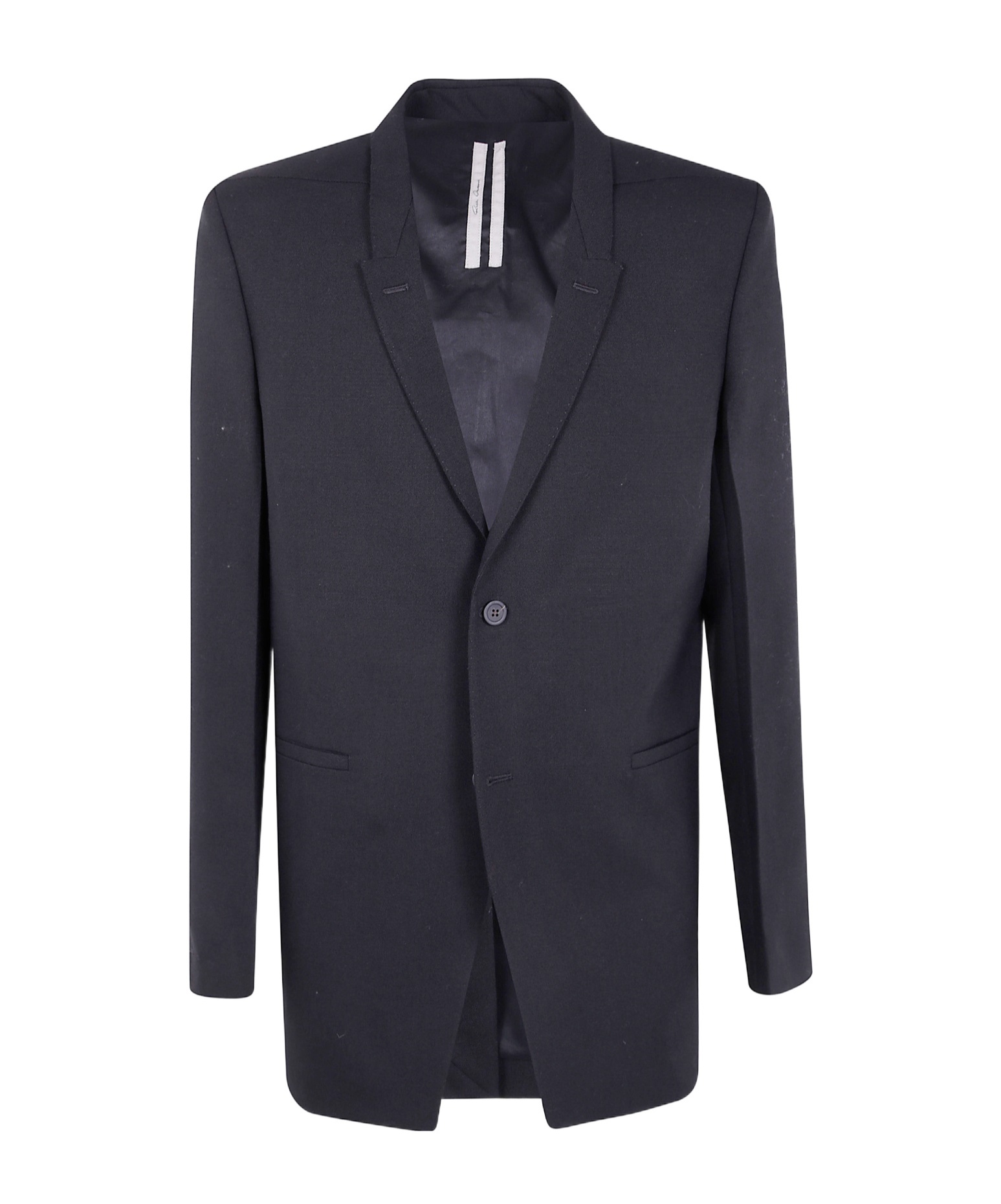 Rick Owens Long-sleeved Casual Jacket In Blue