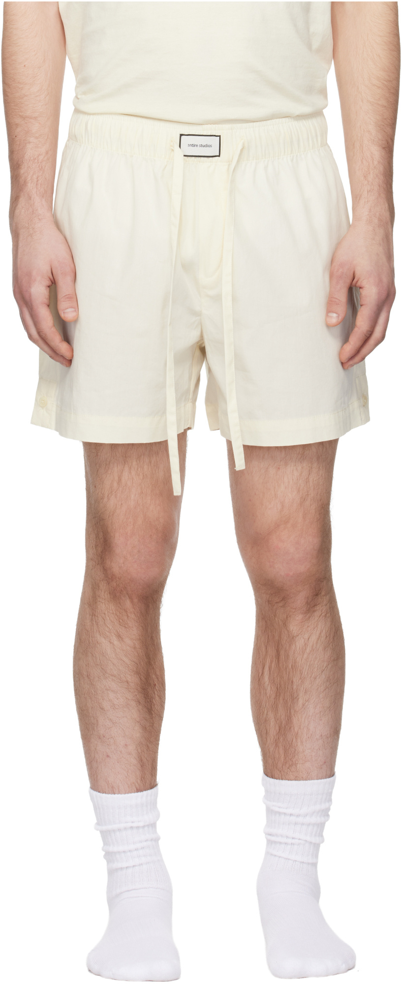 Entire Studios Drawstring Elasticated Shorts In Neutral