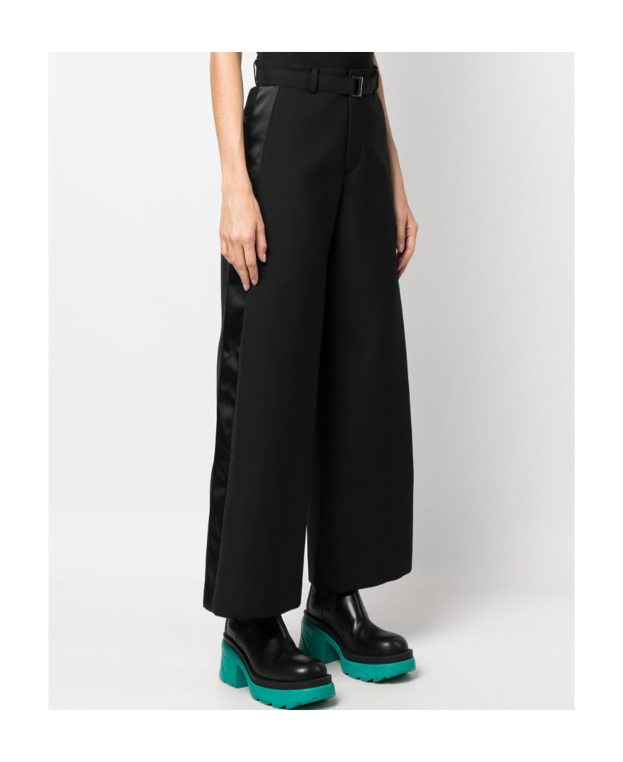 SACAI SUITING BONDING TAILORED TROUSERS