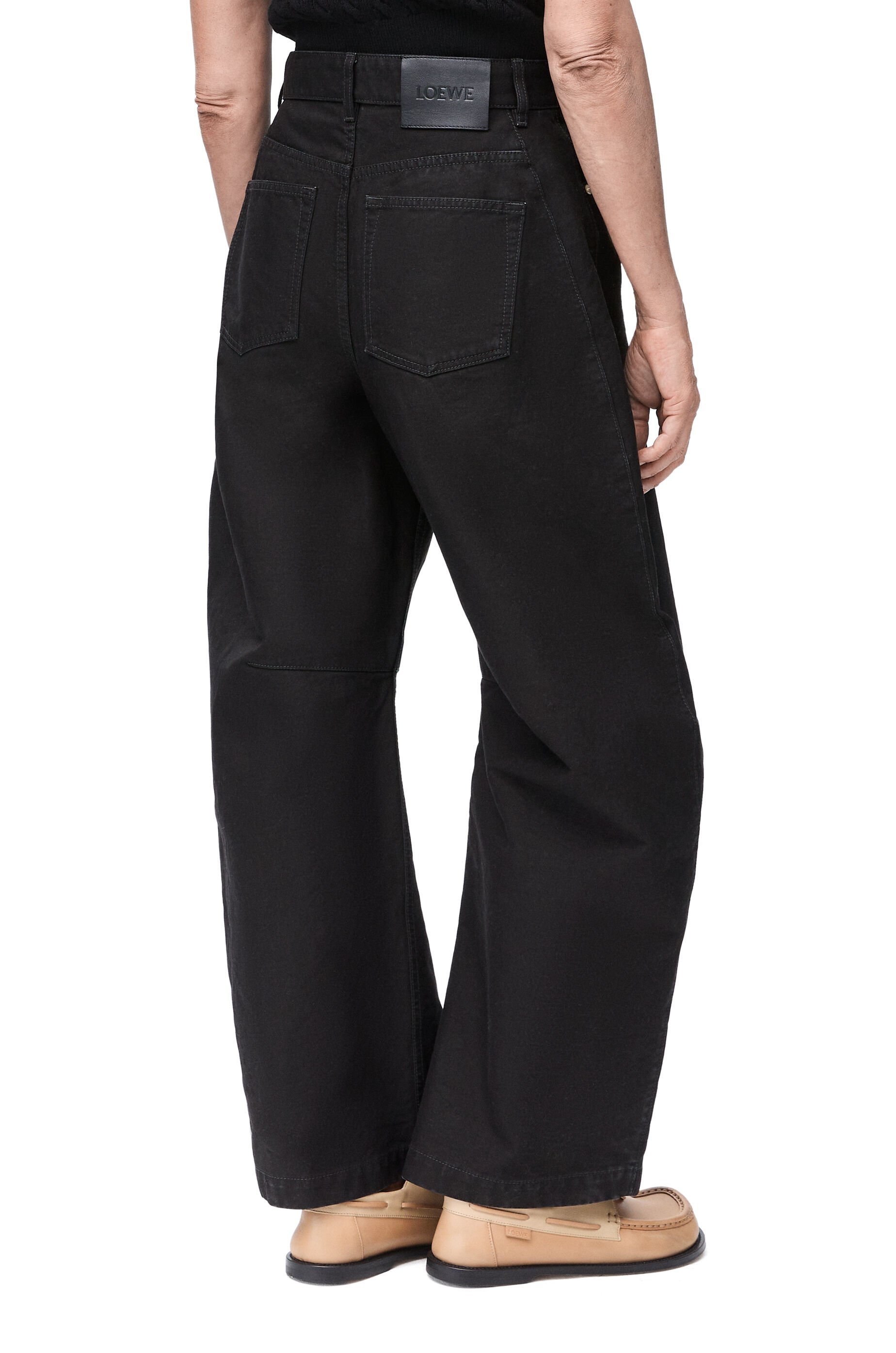 Loewe Belt-loop Casual Pants In Black