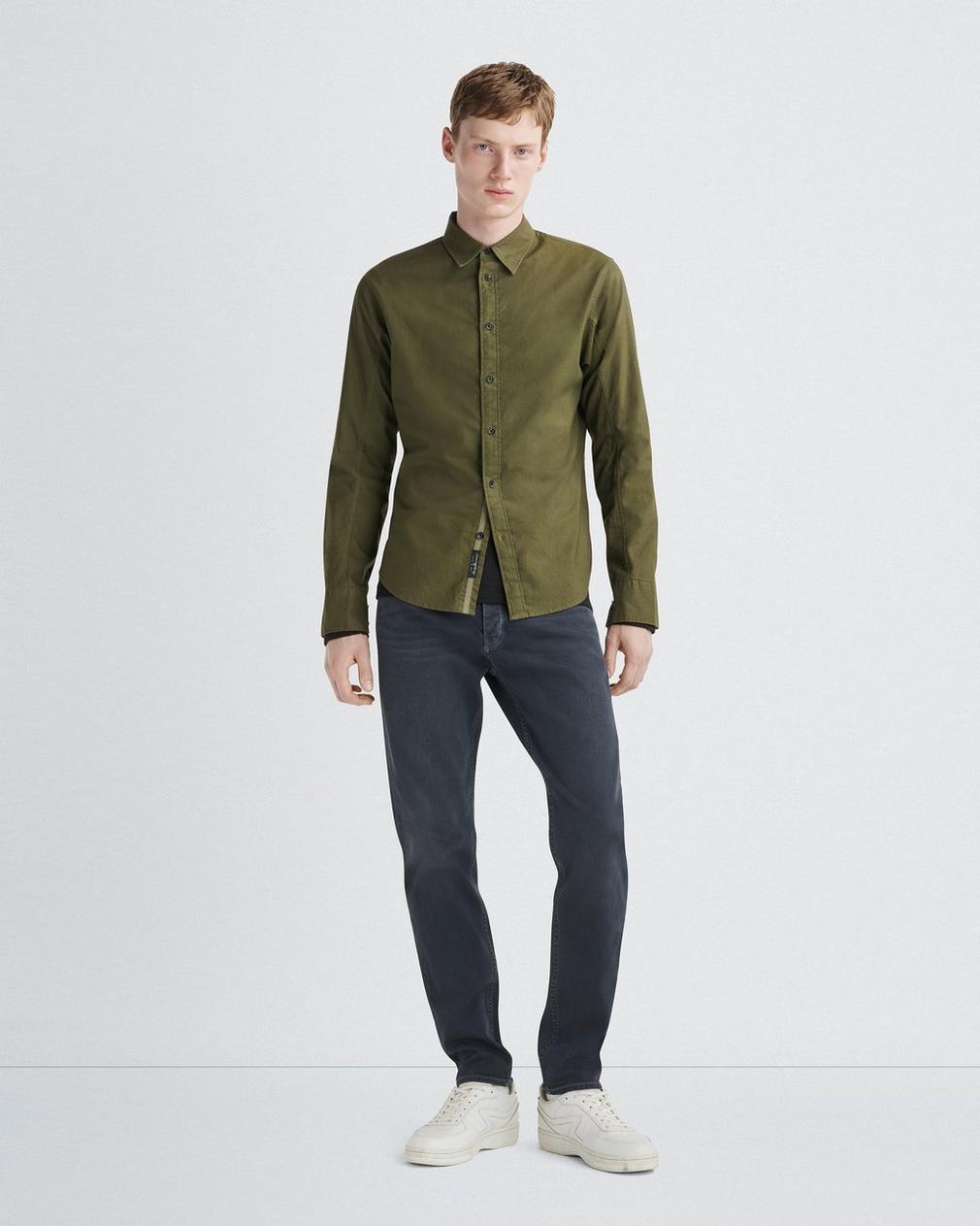 Rag & Bone Belt Ring Denim Trousers In Black