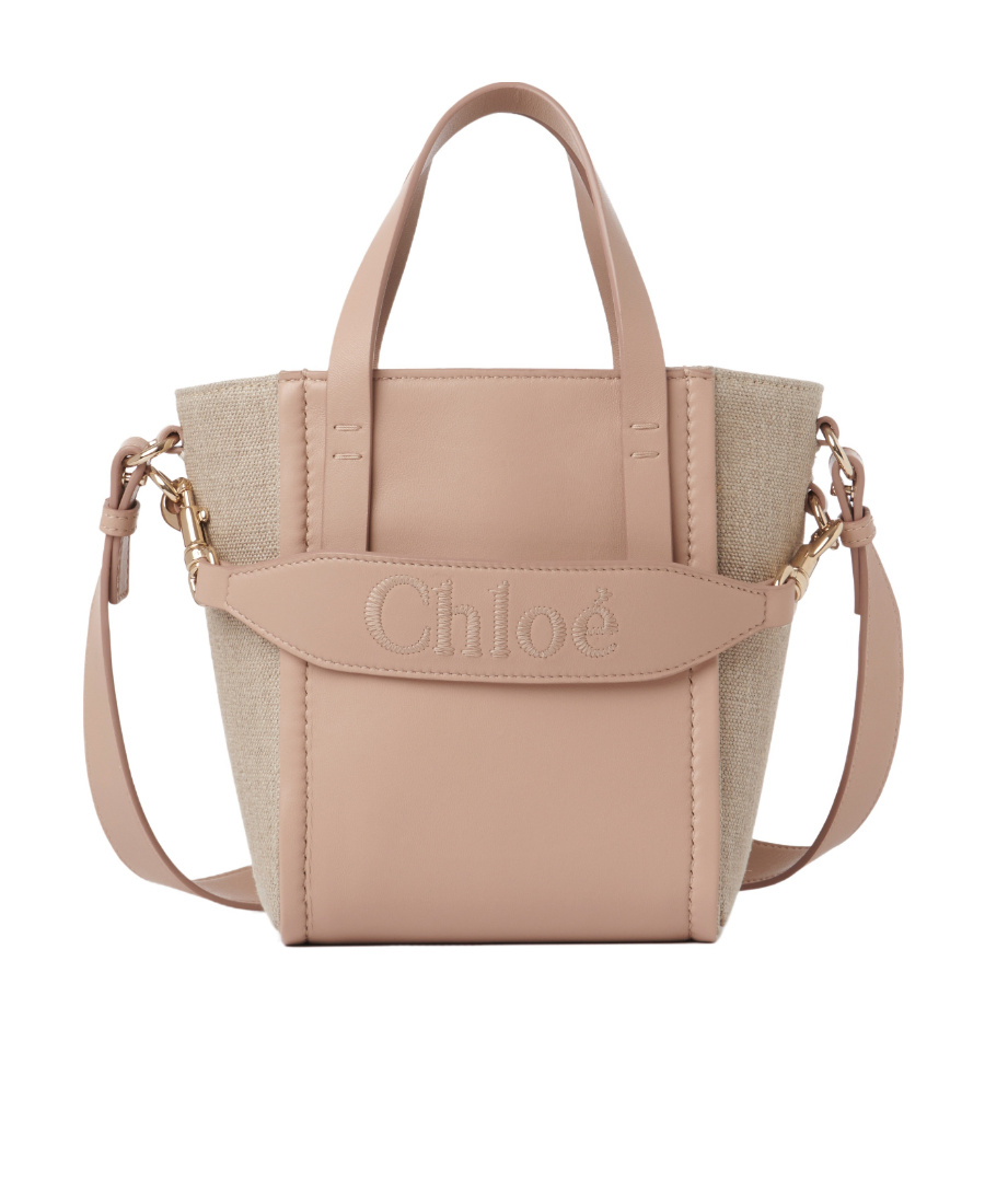 Chloé Small Sense Tote Bag In Nude