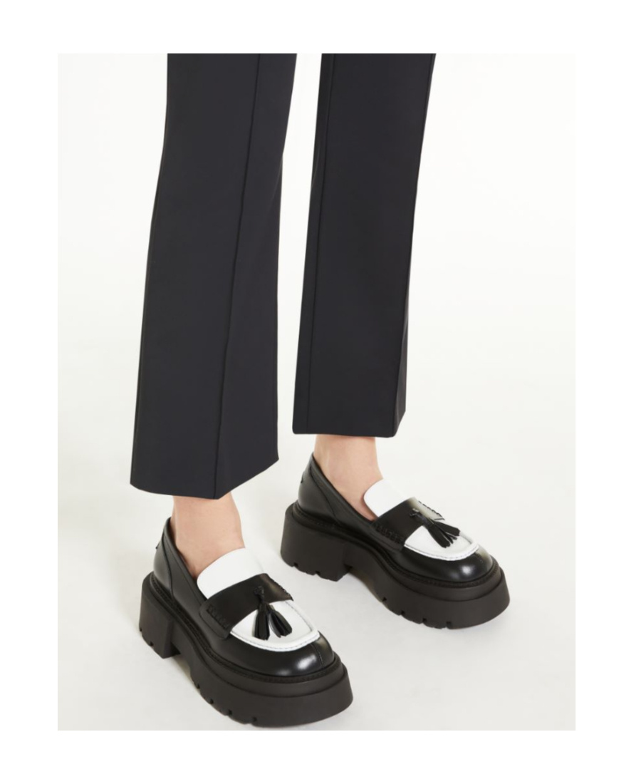 Sportmax Wool Trousers With High Waist And Zipped Slits In Black