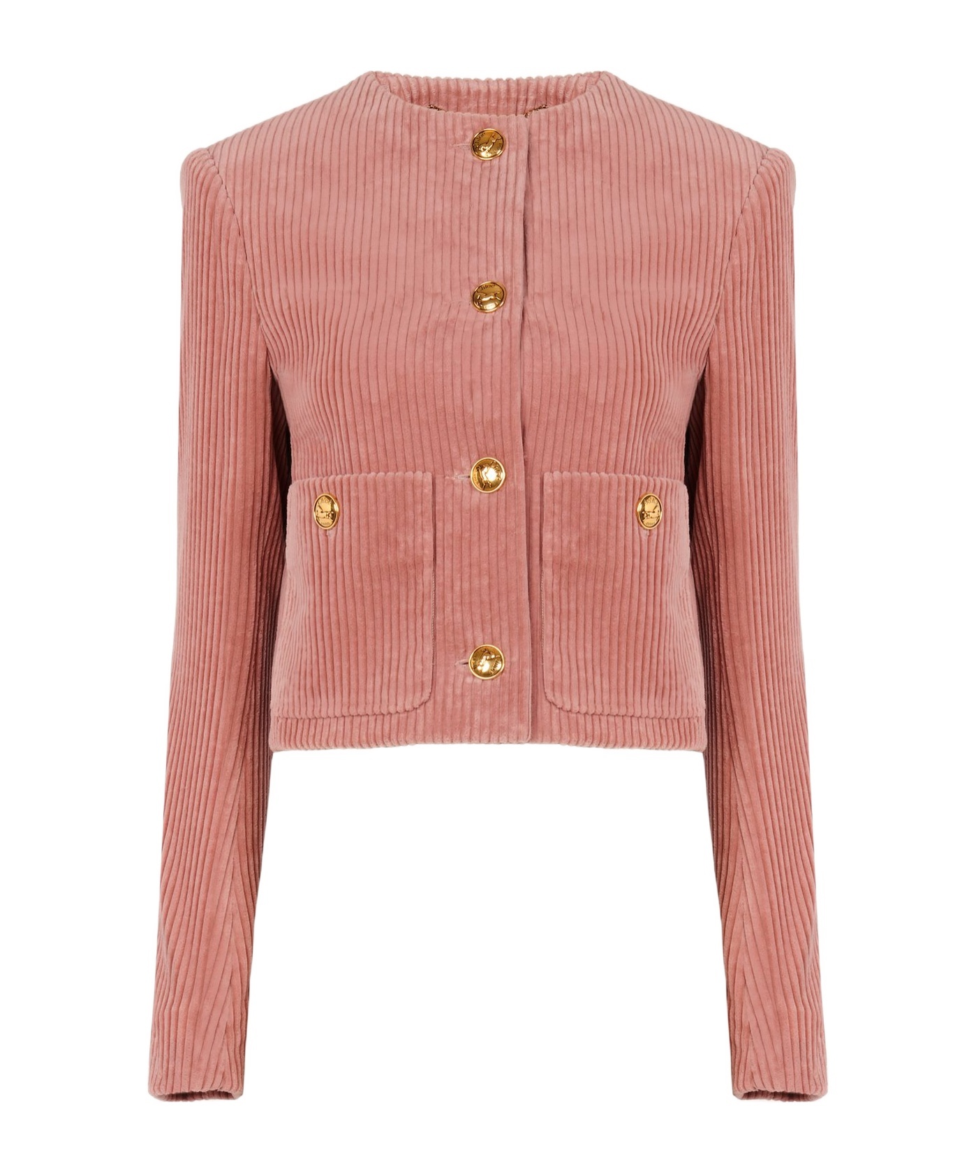 Chloé Cropped Corduroy Jacket Jackets Rose In Pink