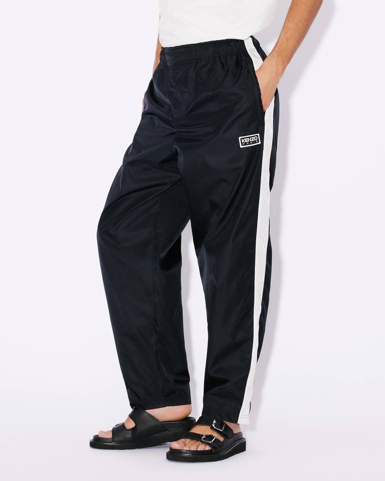 Kenzo Logo-patch Drawstring Track Pants In Black
