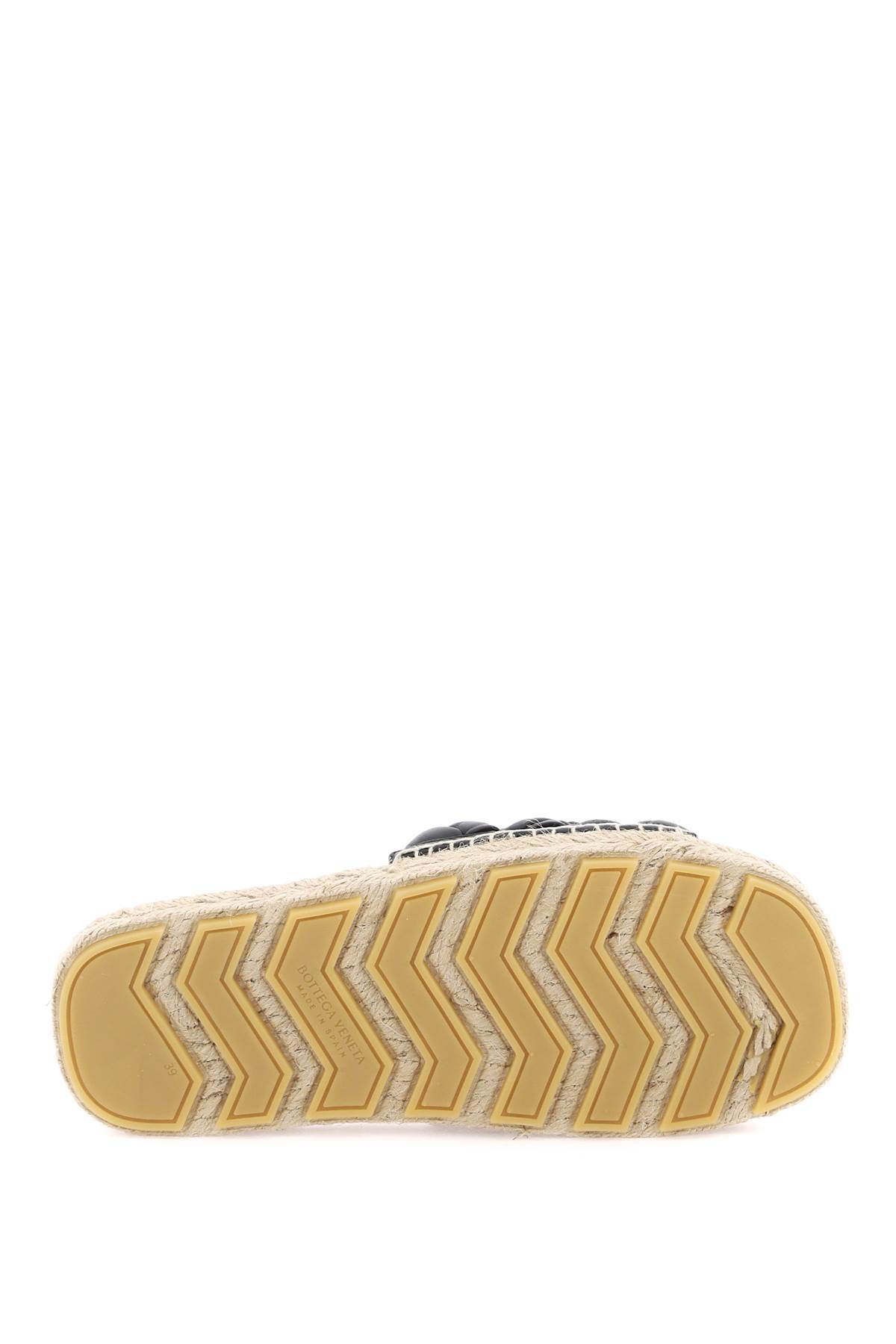 Shop Bottega Veneta Weave Detail Slippers In Black