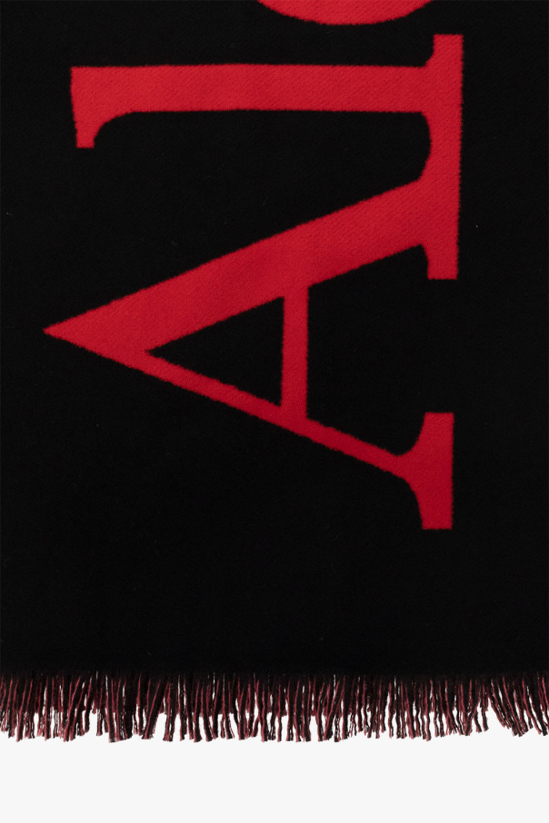 Alexander Mcqueen Logo-print Reversible Scarf In White