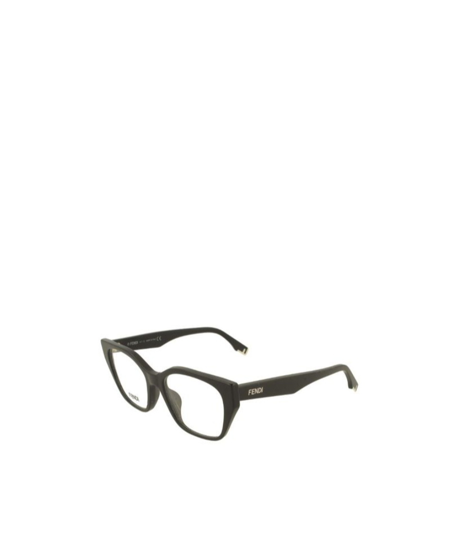 Fendi Logo-print Square-frame Glasses In Black