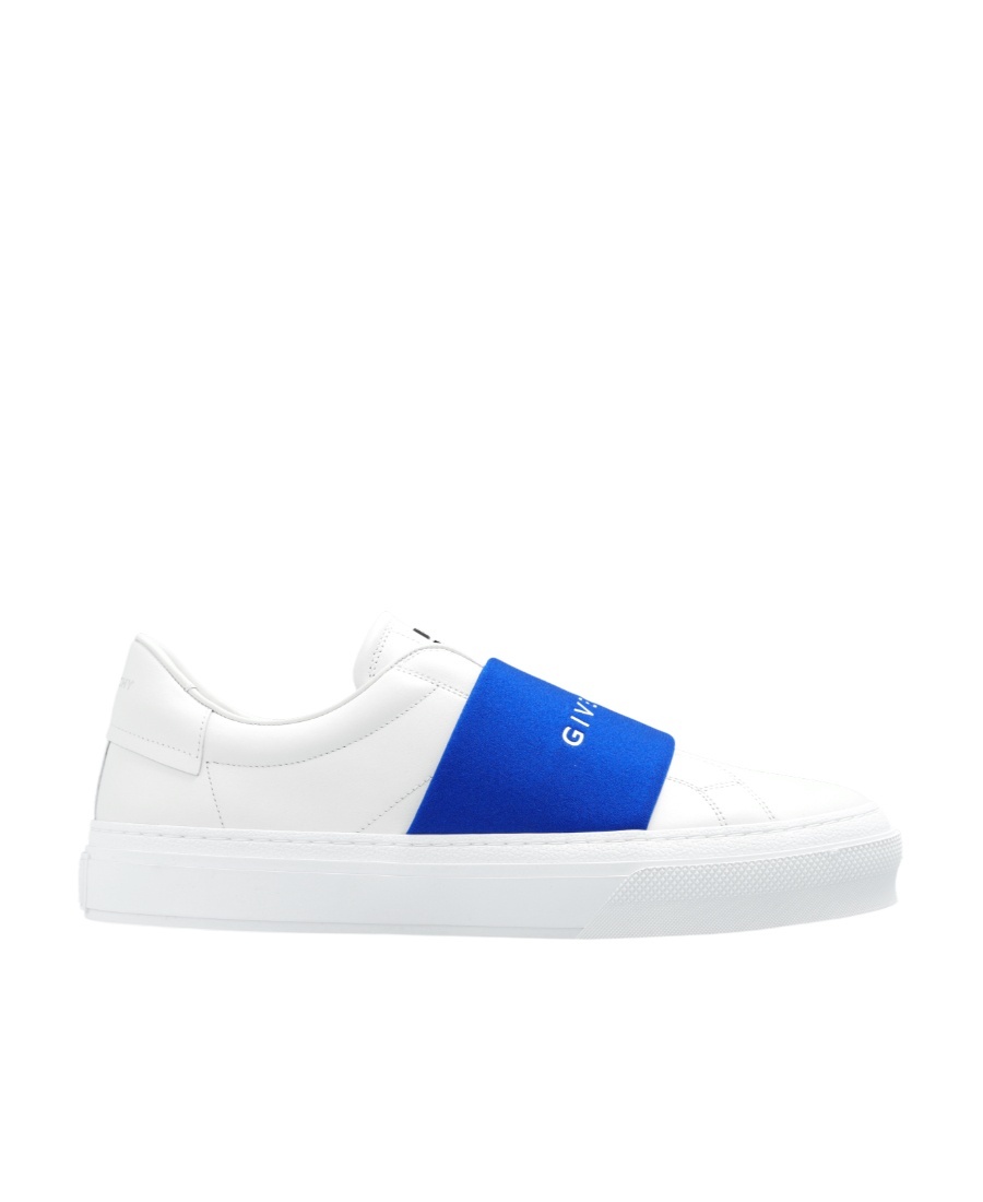 Givenchy City Sport Leather Sneakers In Blue