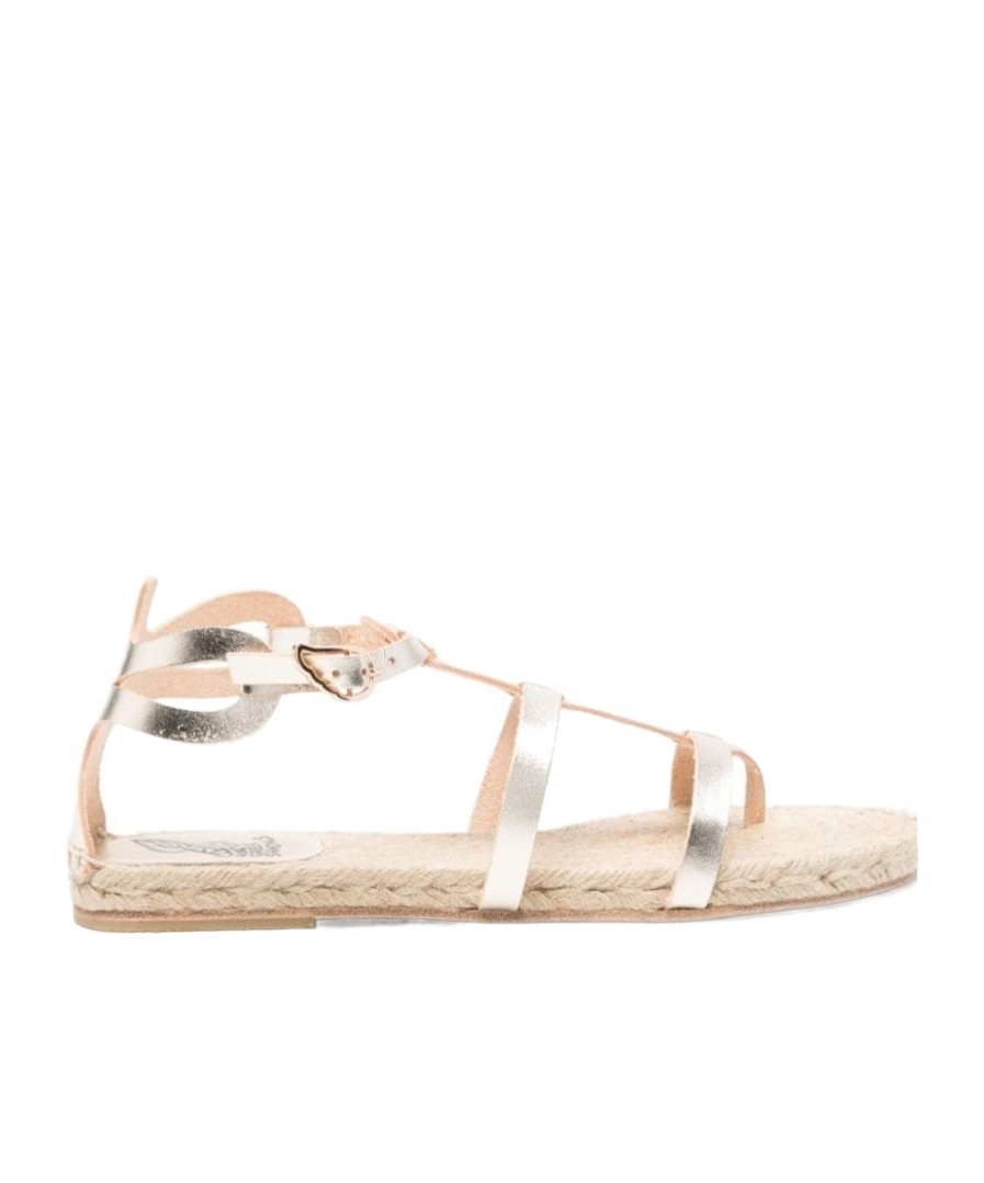 Shop Castaã±er X Ancient Greek Leather Espadrilles In Nude