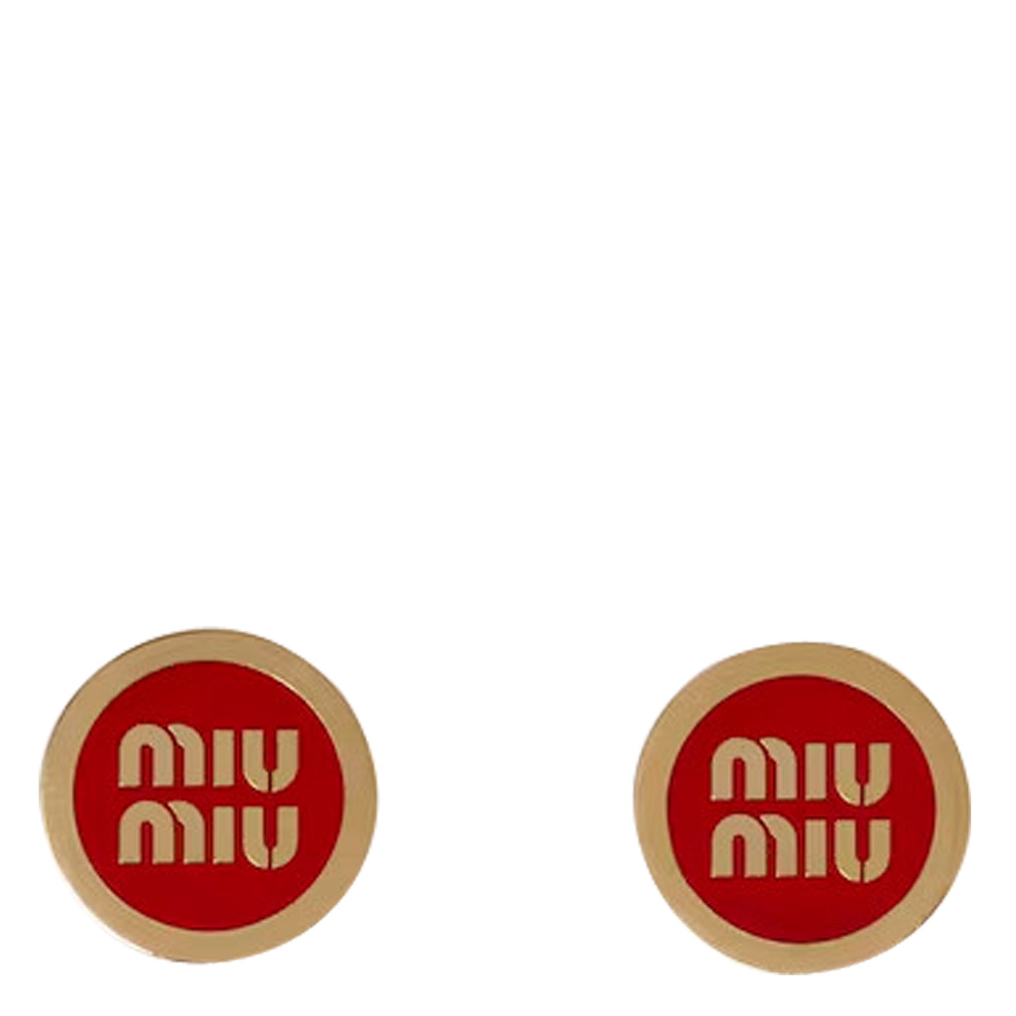Miu Miu Enameled Metal Earrings In Multi