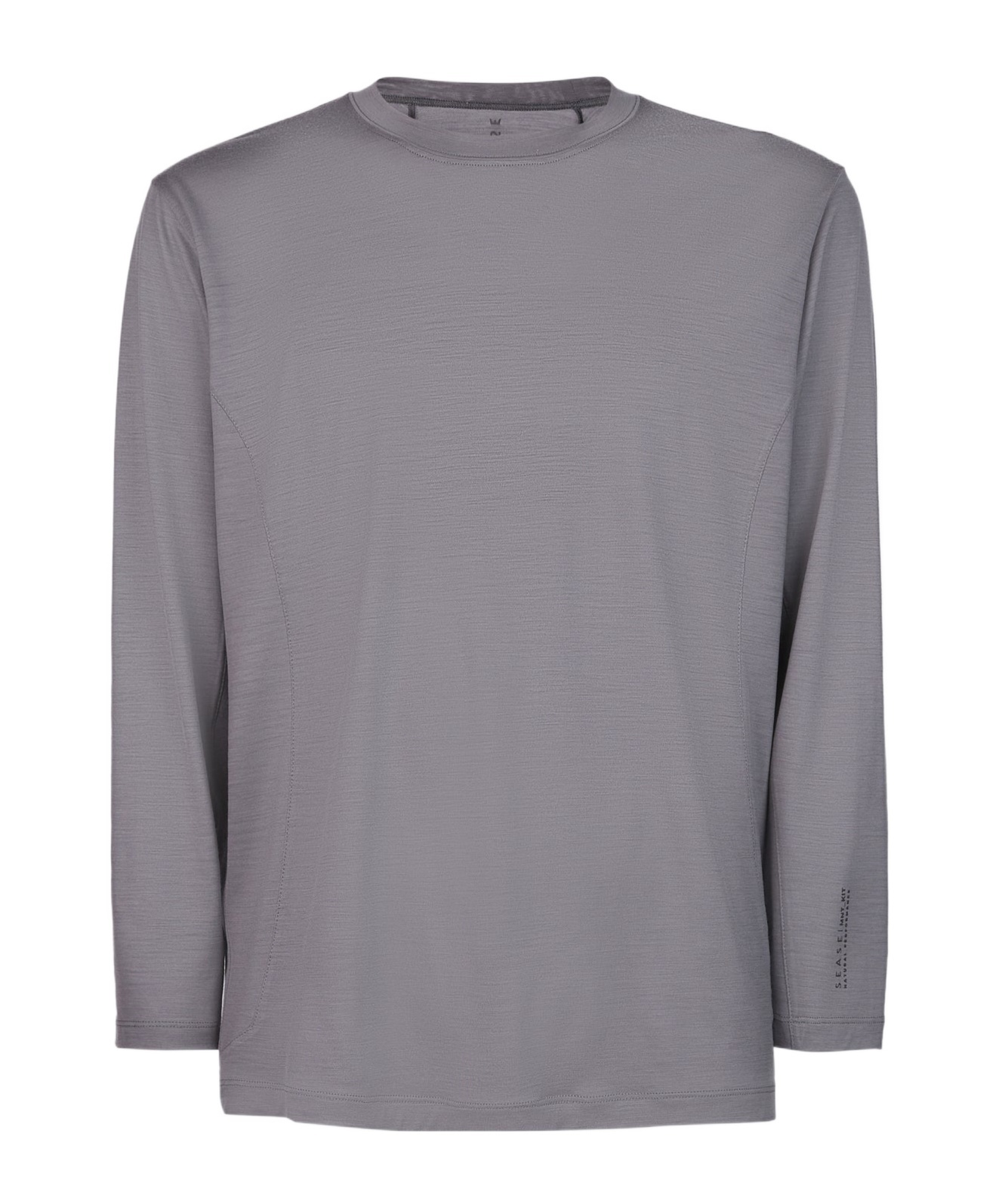 Sease Long-sleeved Wool T-shirt In Gray