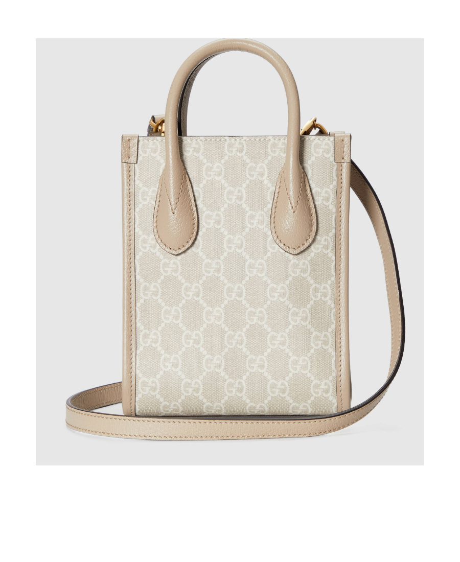 Gucci Interlocking G Mini Tote Bag In White