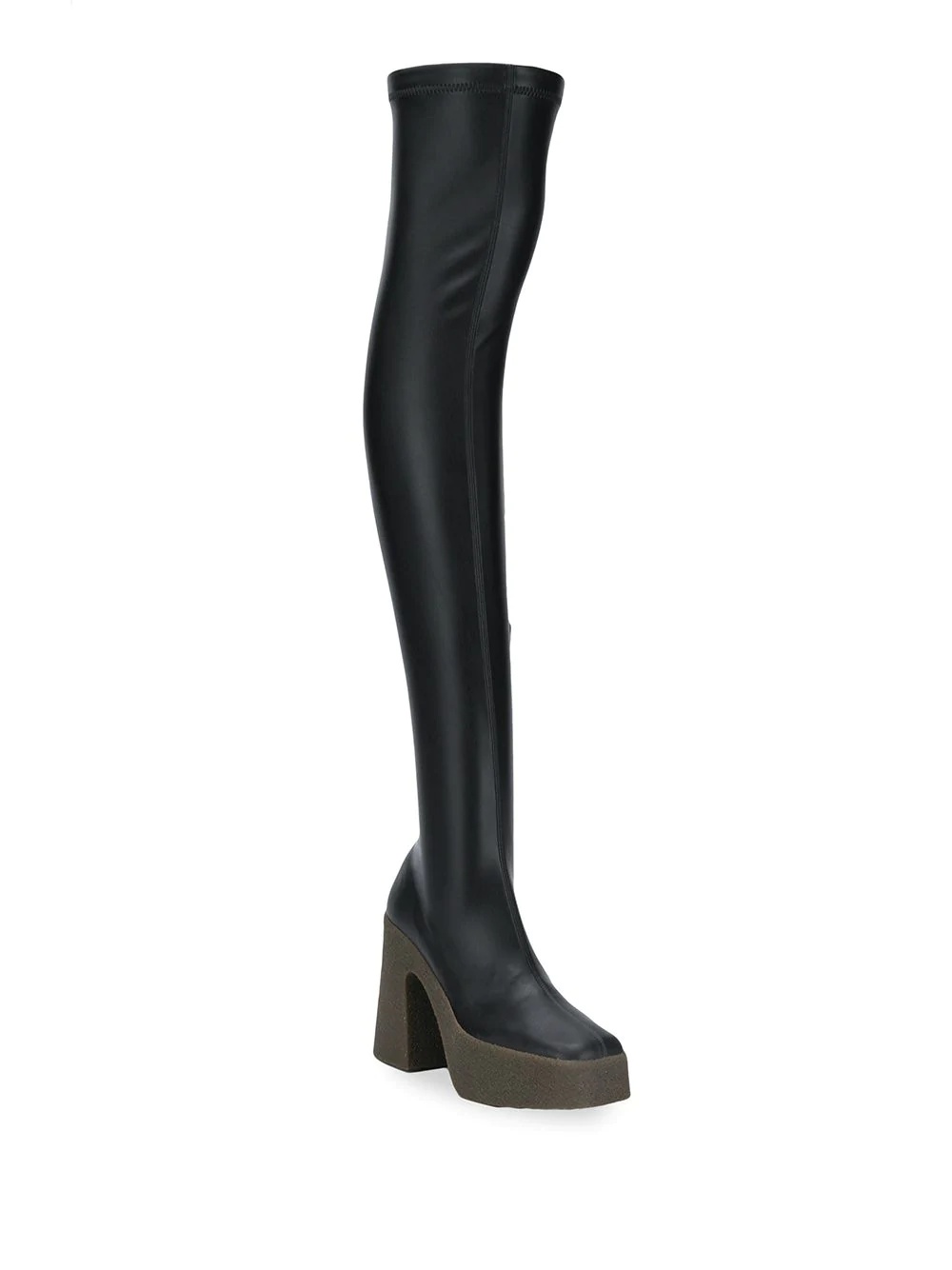 Stella Mccartney Platform Thigh-high Boots In Black
