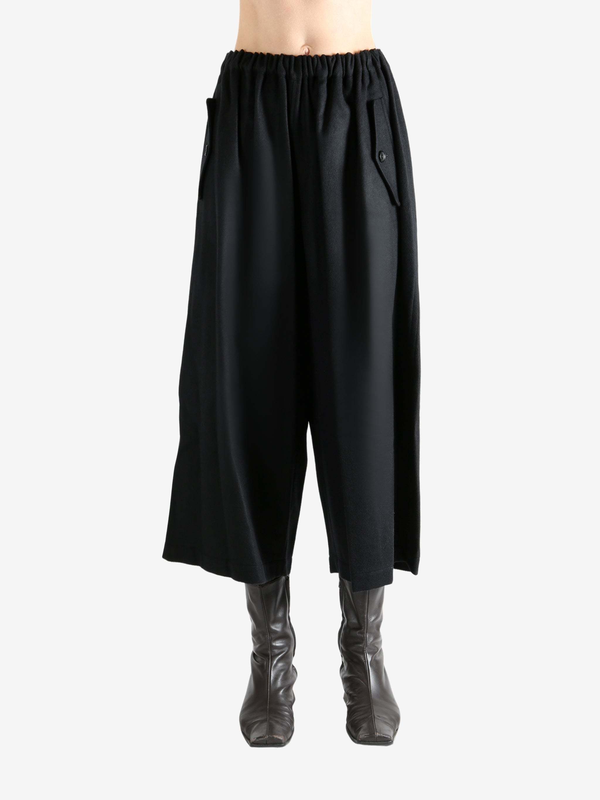 Comme Des Garçons Elastic Waist Casual Pants In Black