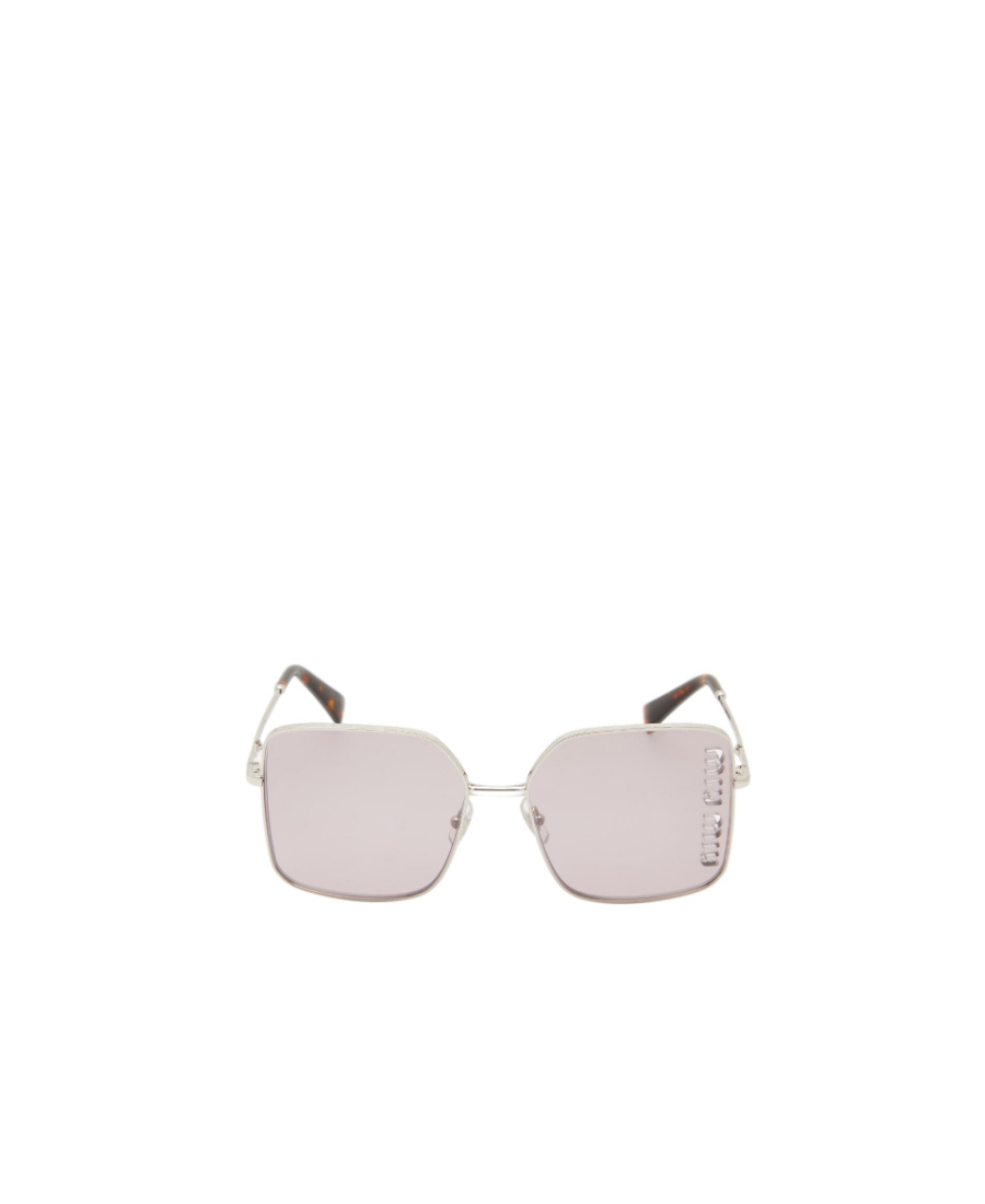 Miu Miu Logo Sunglasses In White