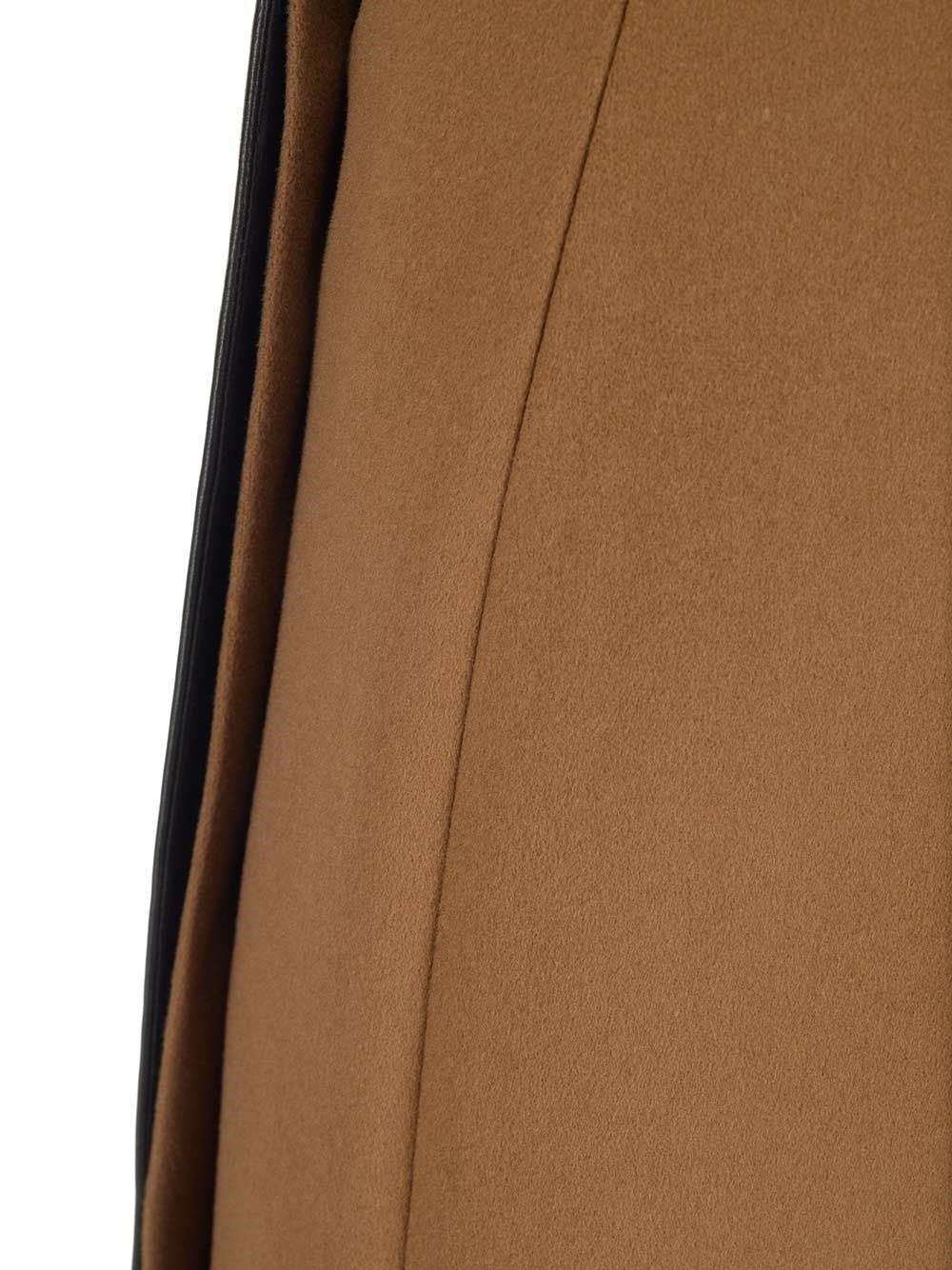Saint Laurent Midi Skirt In Brown