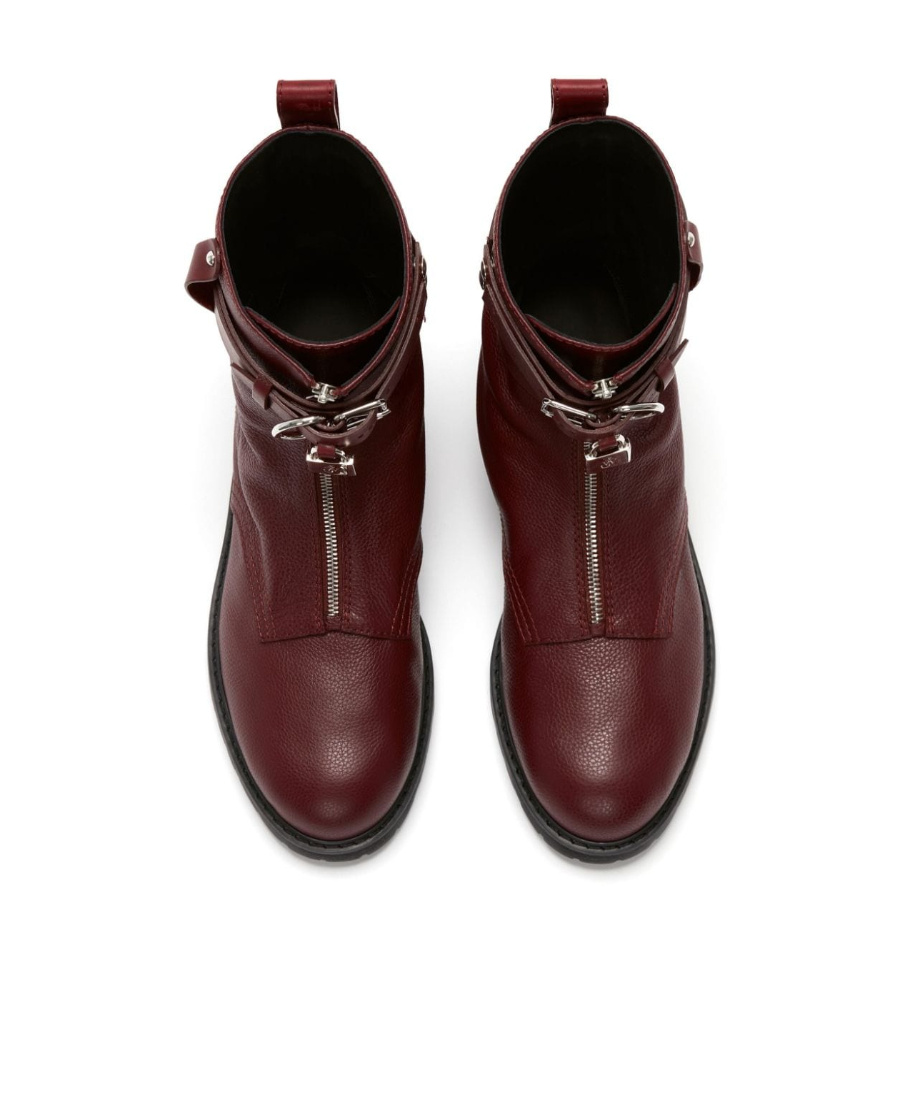 Jw Anderson Padlock Details And Ankle Boots In Red