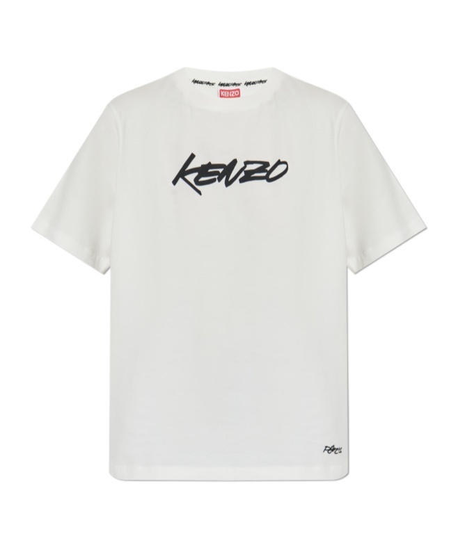Kenzo Pure Cotton Graphic T-shirt For Comfort In White