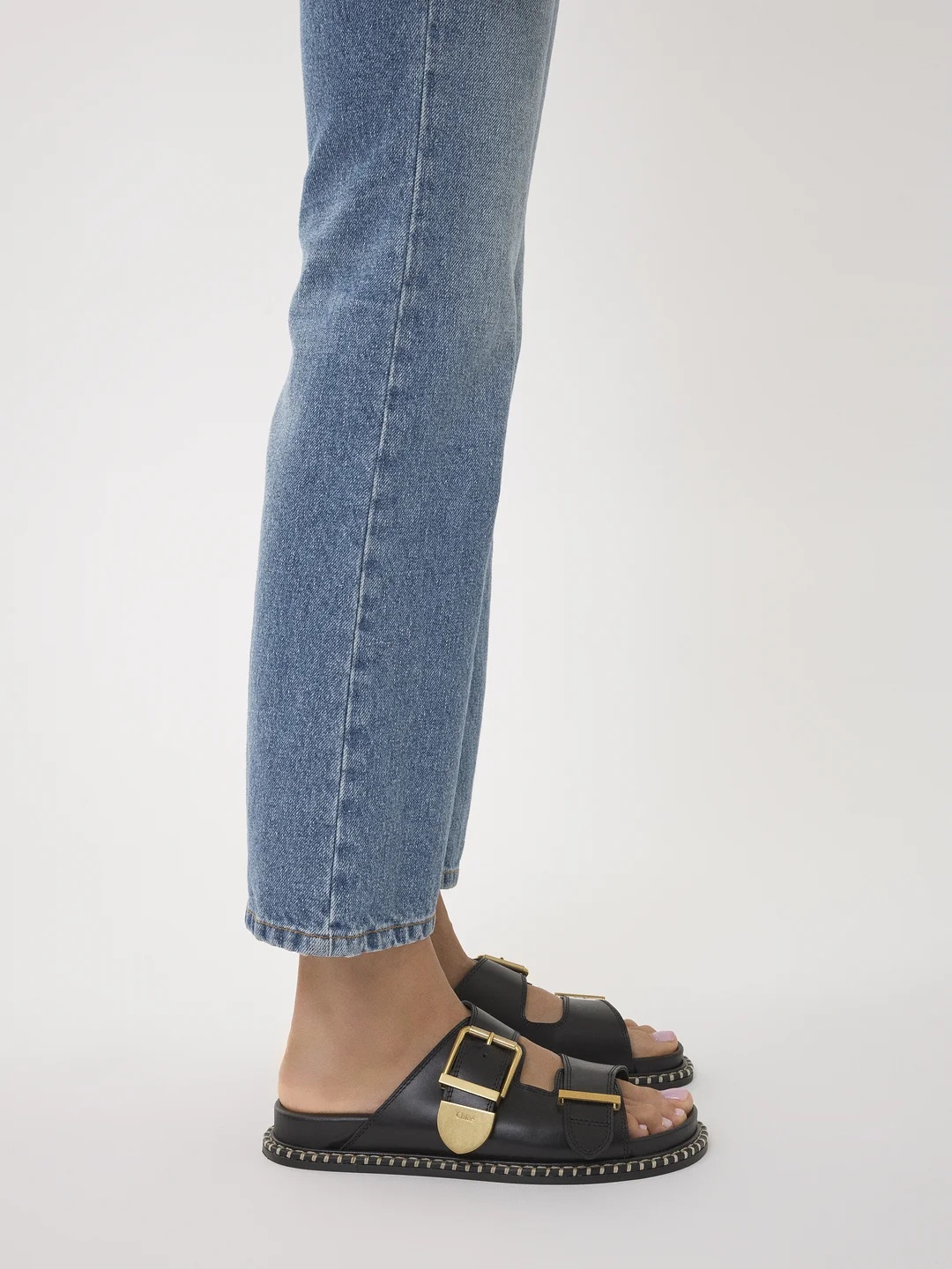 Chloé Rebecca Slide Sandal In Black