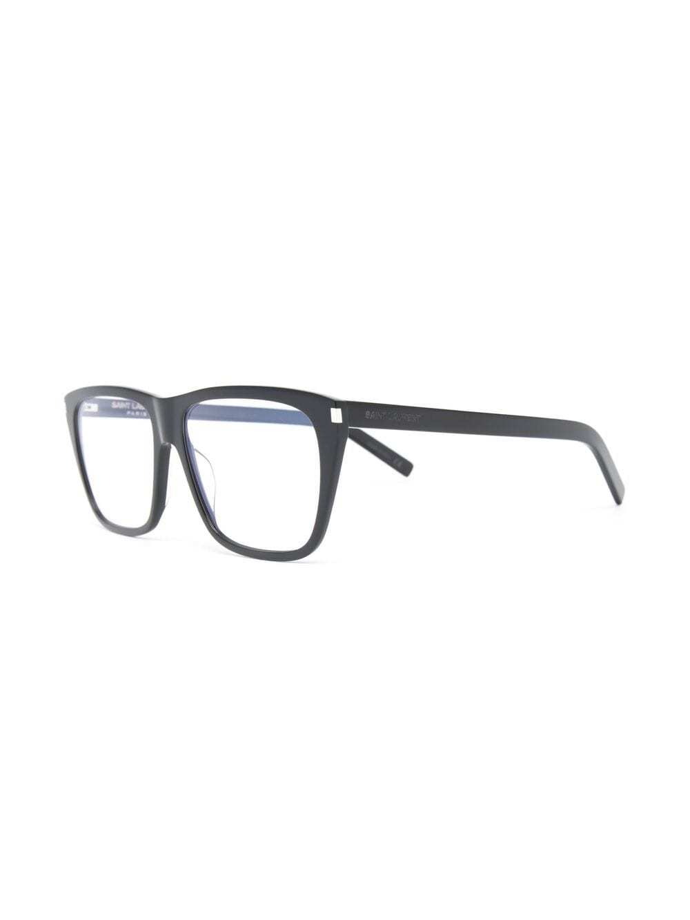 Saint Laurent Square-frame Glasses In Blue