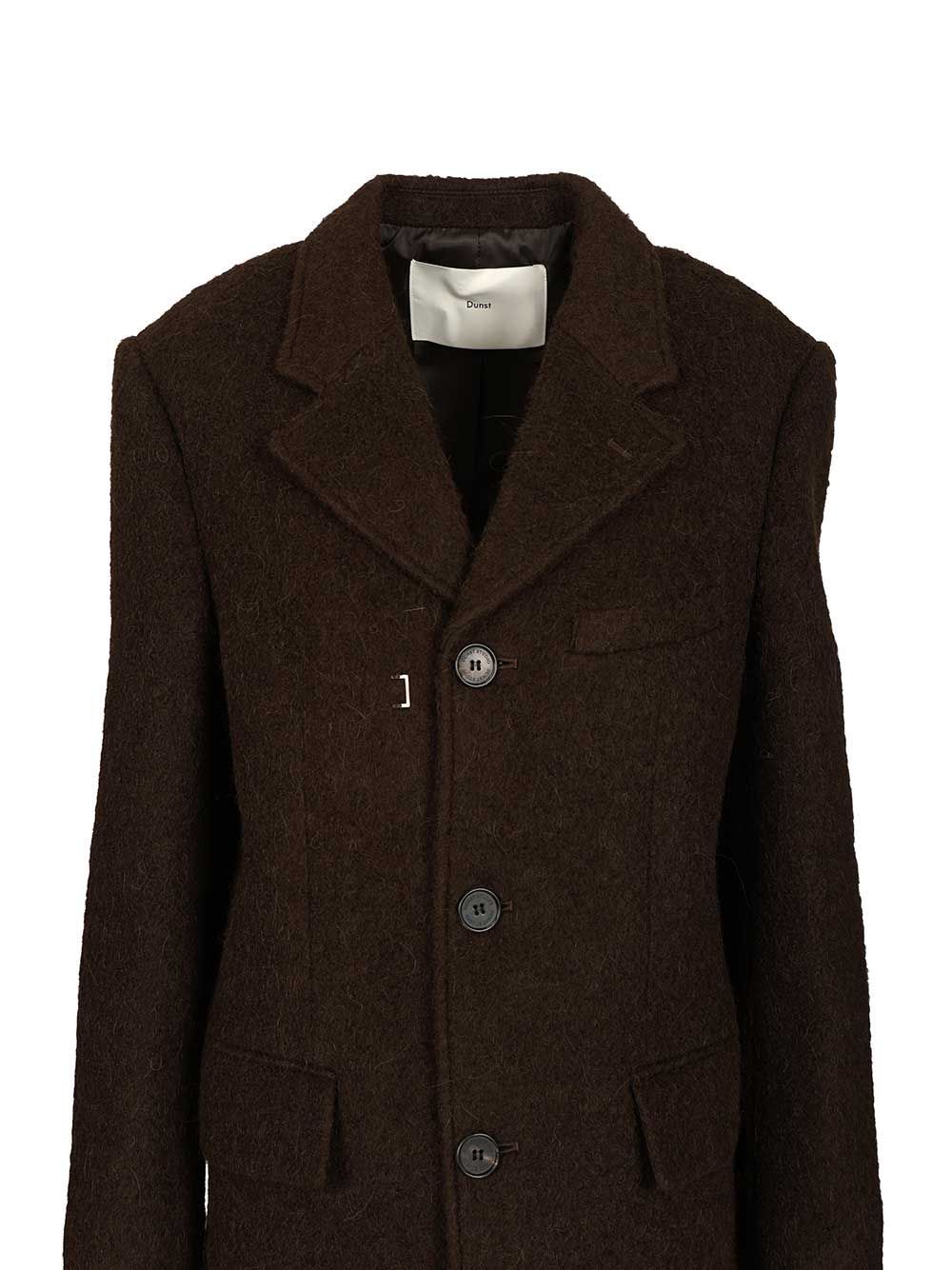 Dunst Wool Boucle Coat In Brown