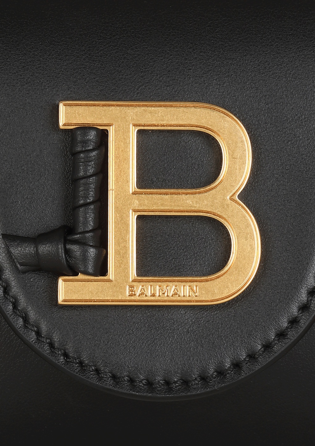 Balmain B-buzz 17 Mini Leather Shoulder Bag In Black