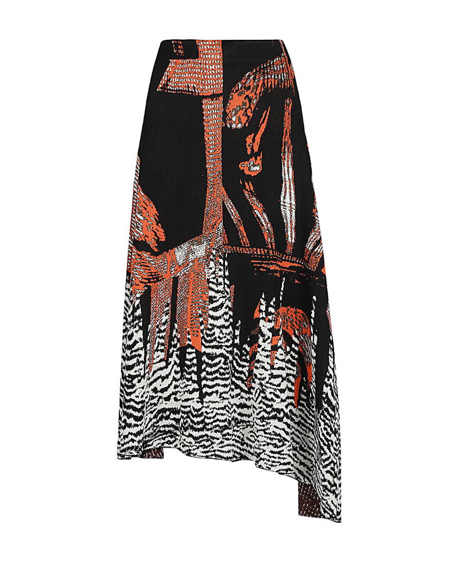 Bottega Veneta Jacquard Viscose Skirt In Black