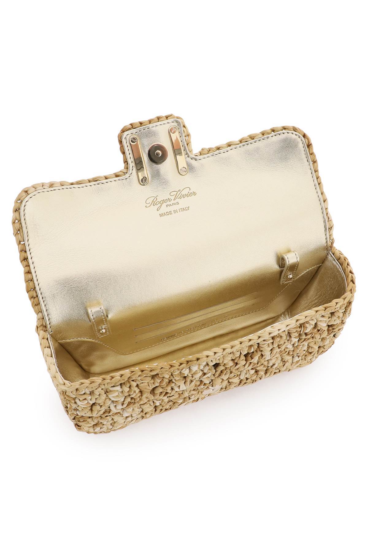 Roger Vivier Jeu De Fille Strass Mini Bag In Nude