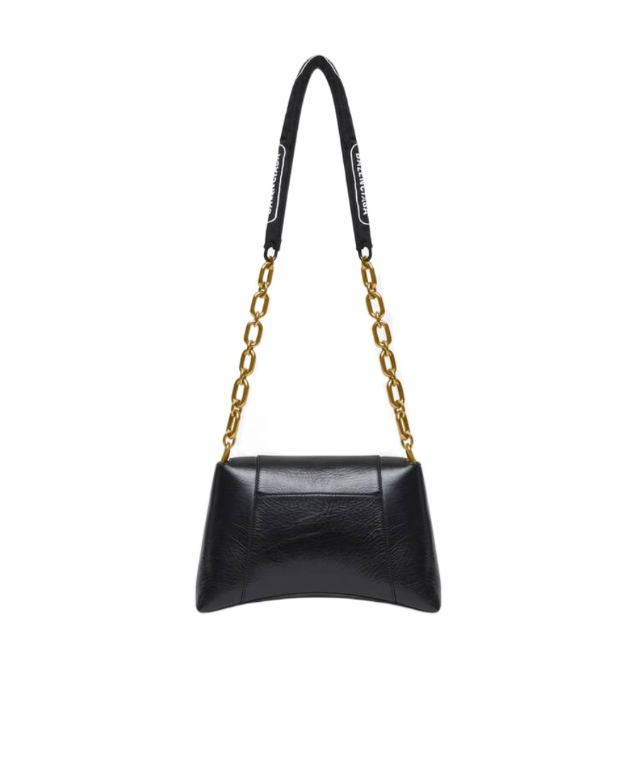 Balenciaga Borsetta A Tracolla Downtown Con Catena  Da Donna In Nero In Black