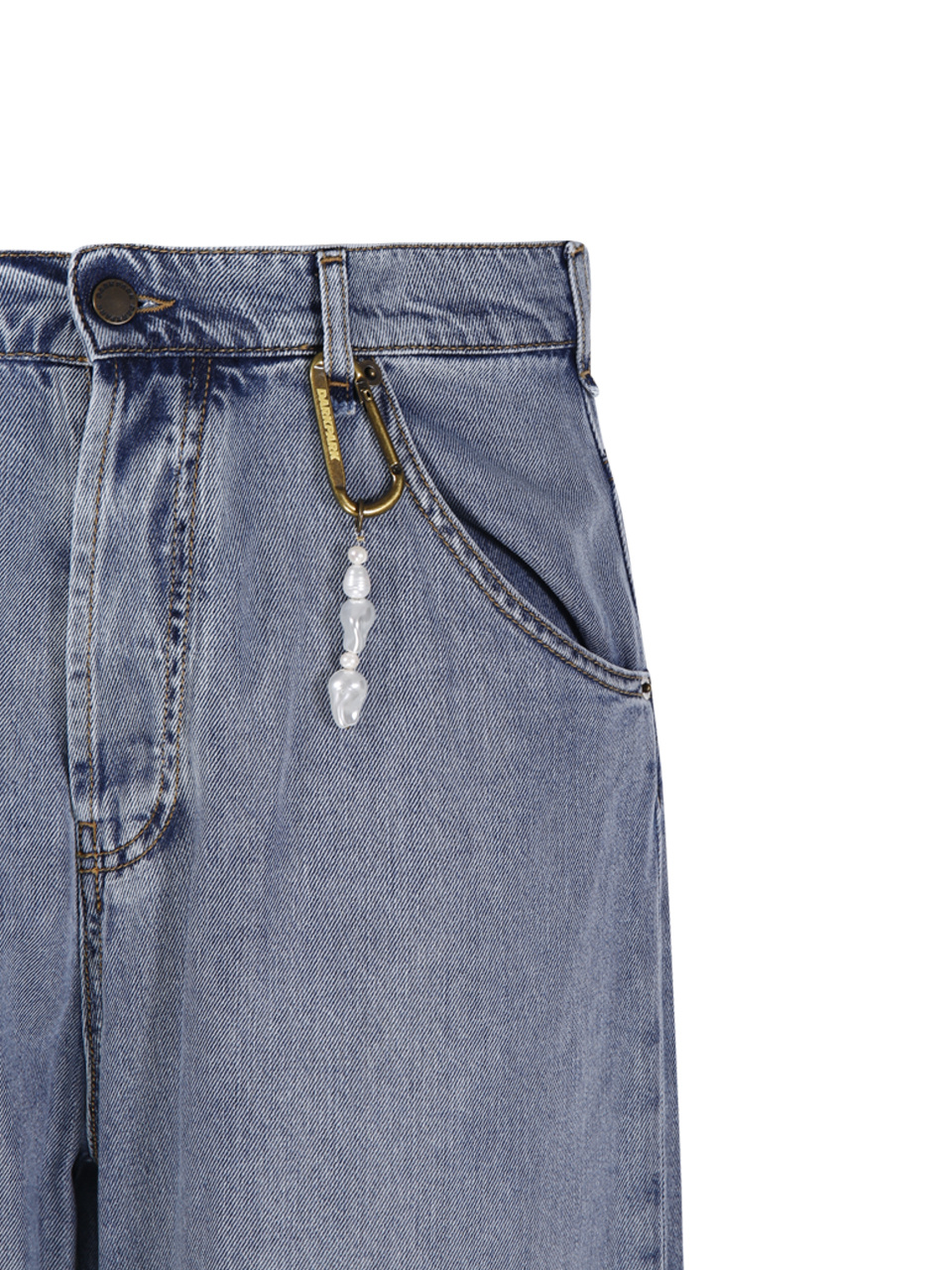 Darkpark High-waisted Straight-leg Jeans In Gray