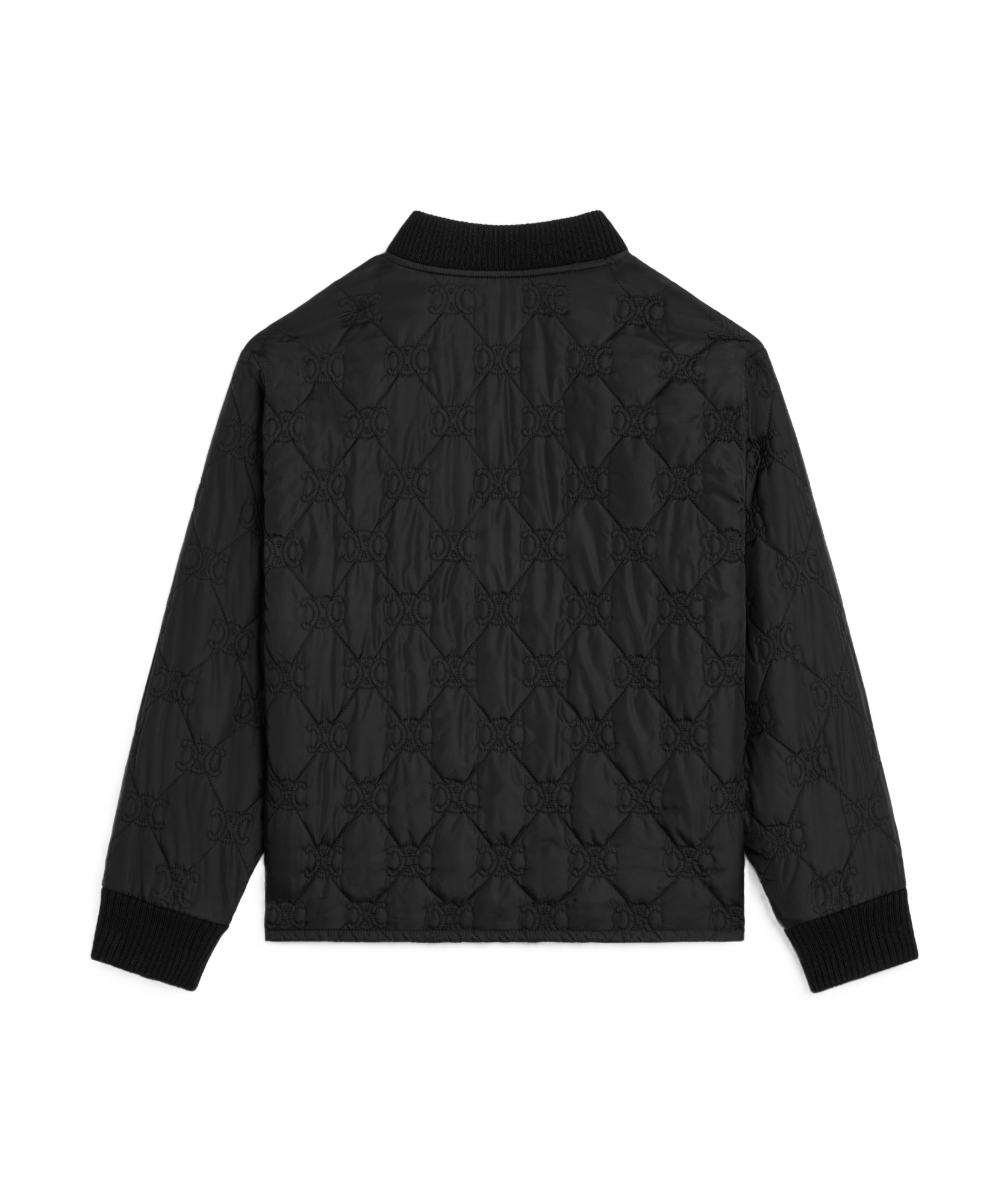 Celine Trimphe Baseball Jacket In Black