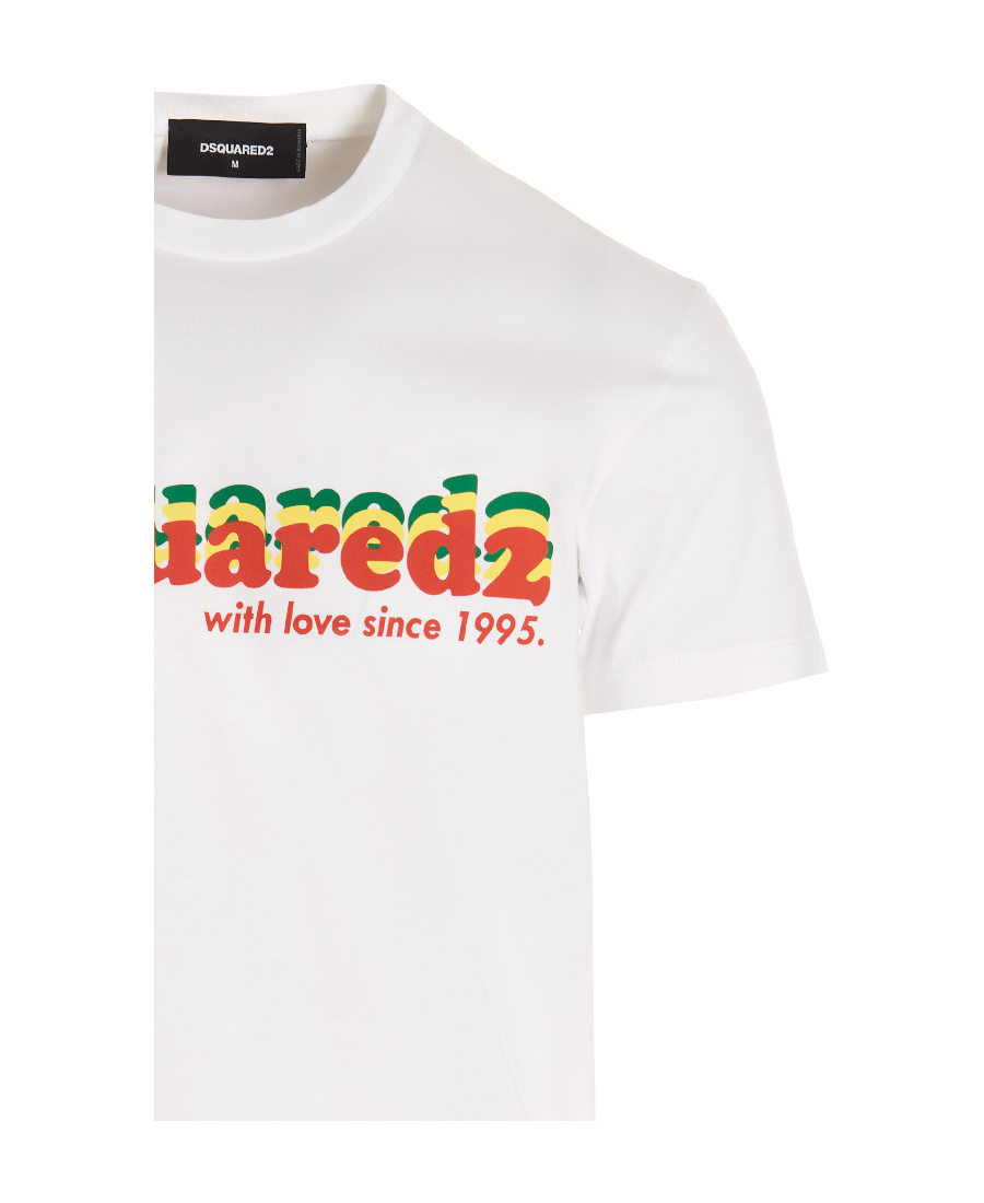 Shop Dsquared2 Logo-print Cotton T-shirt In White