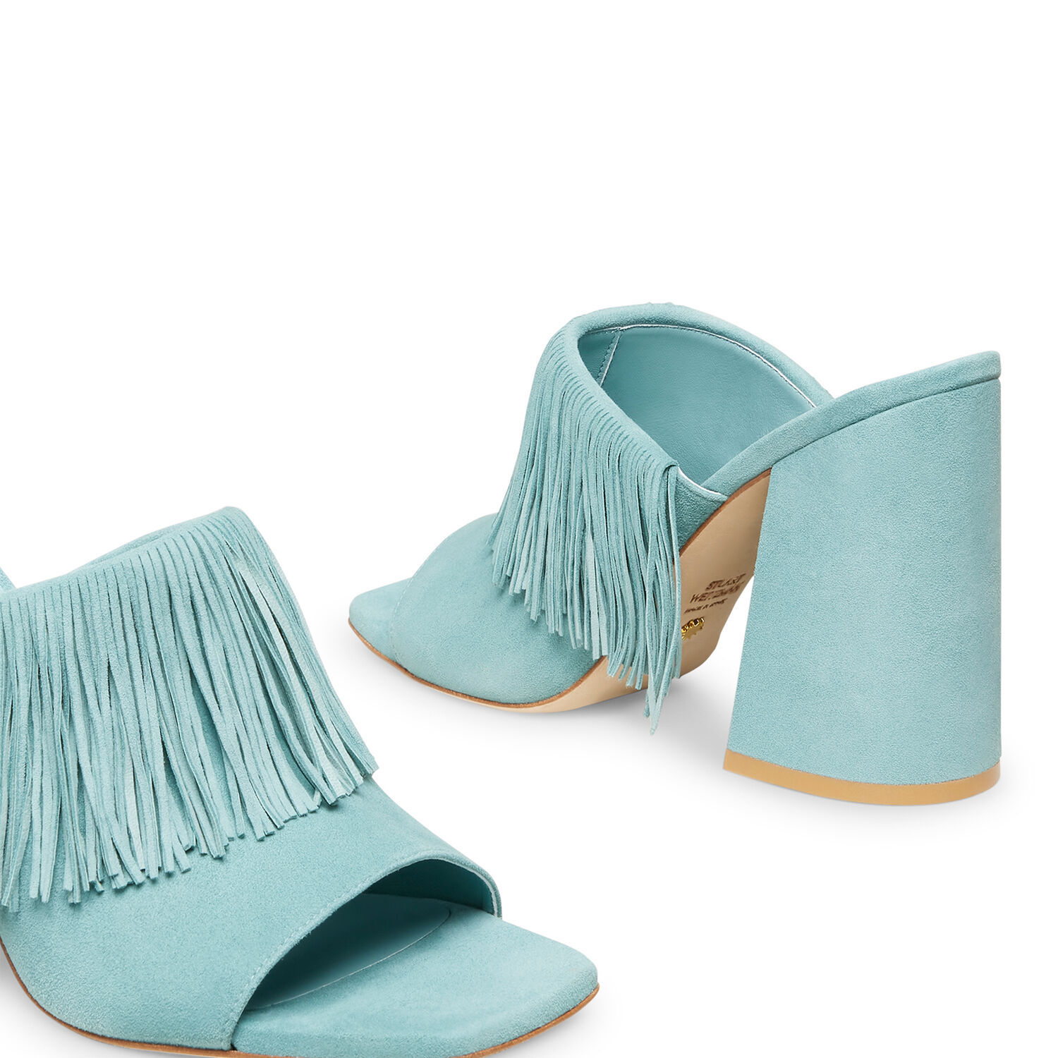Stuart Weitzman Tia Tassel High-heeled Sandals In Blue
