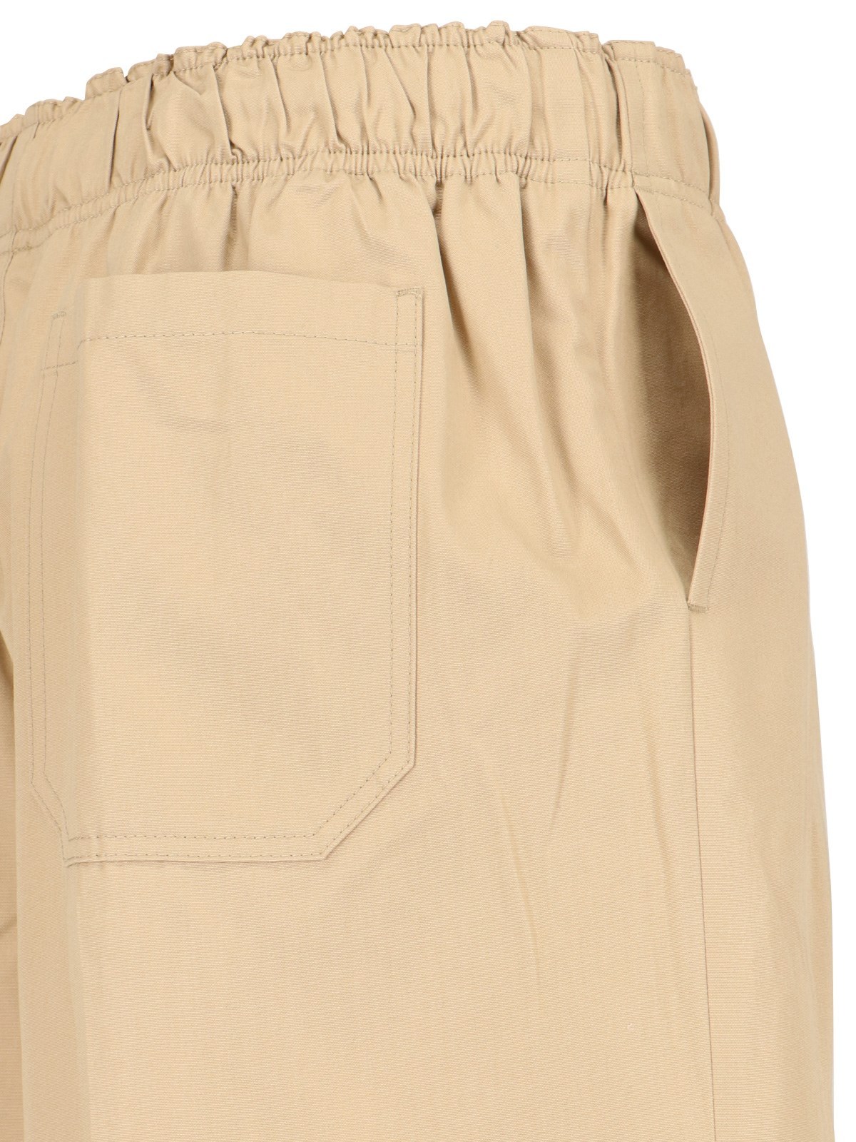 Prada Wide-leg Cotton Trousers In Brown