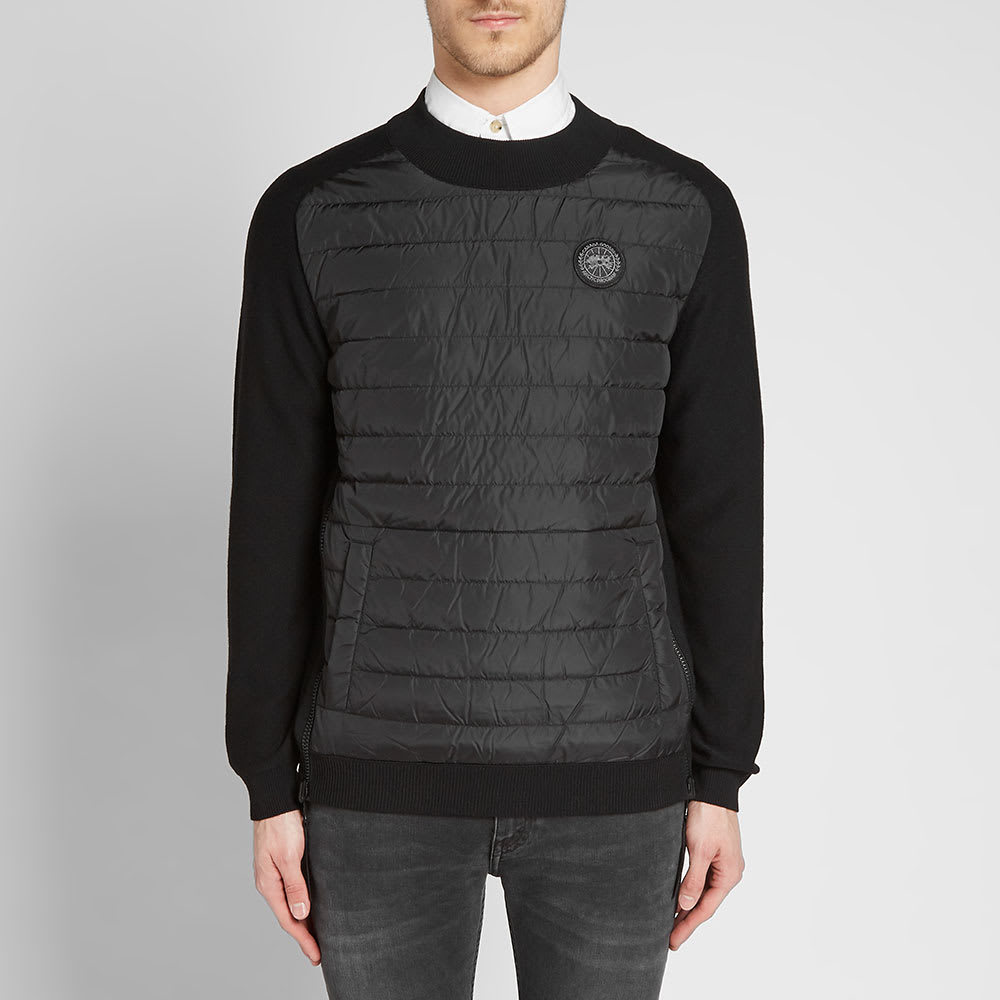 Canada Goose Hybridge Reversible Relaxed-fit Jumper In Black