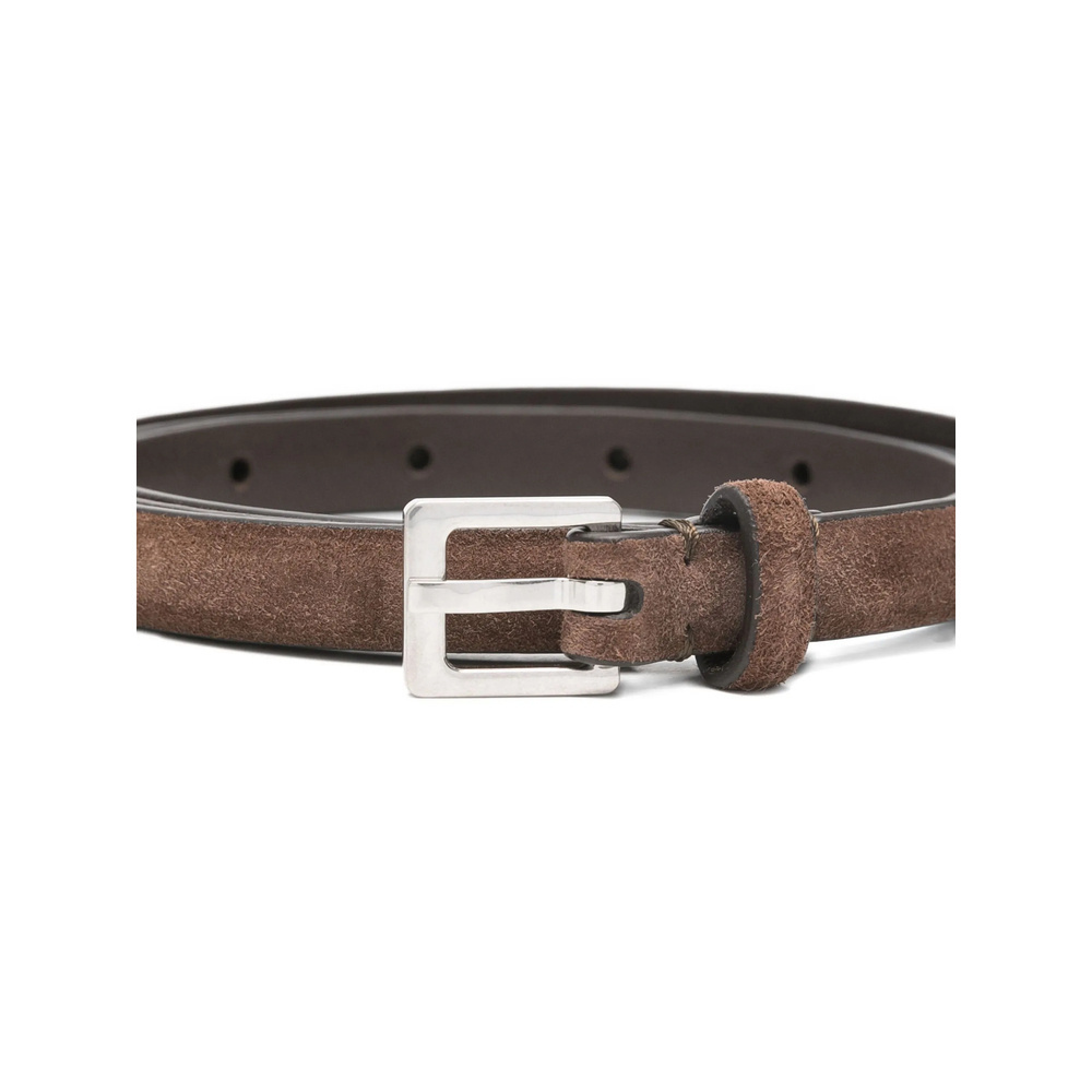 The Row Square Buckle Belt In Brown