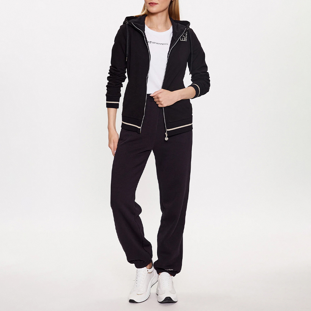 EA7 CORE LADY ZIP-UP HOODIE