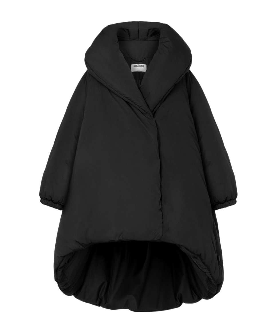 Moschino Oversized Down Jacket In Technical Fabric In Black