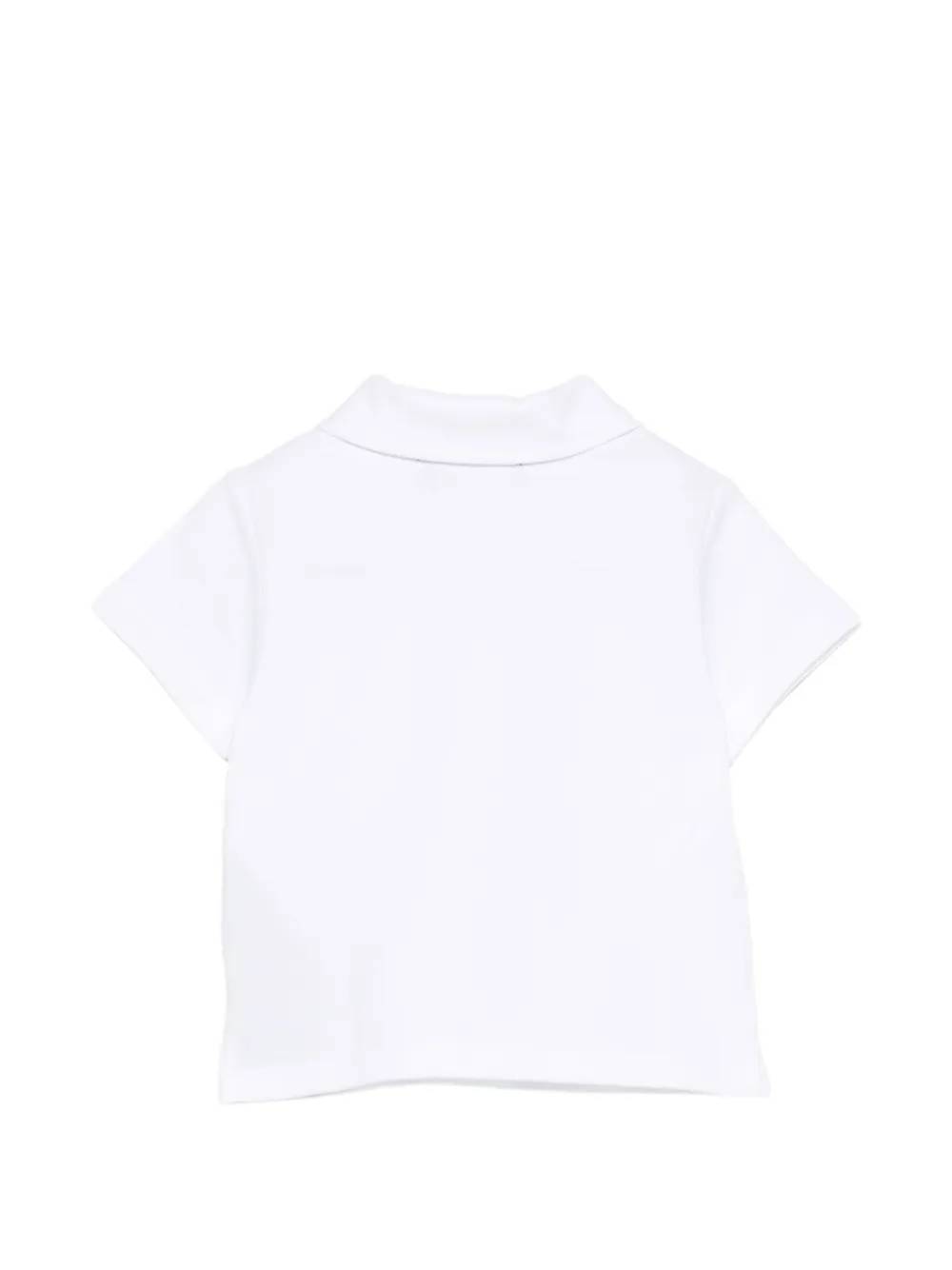 Balmain Buttoned Polo Shirt In White