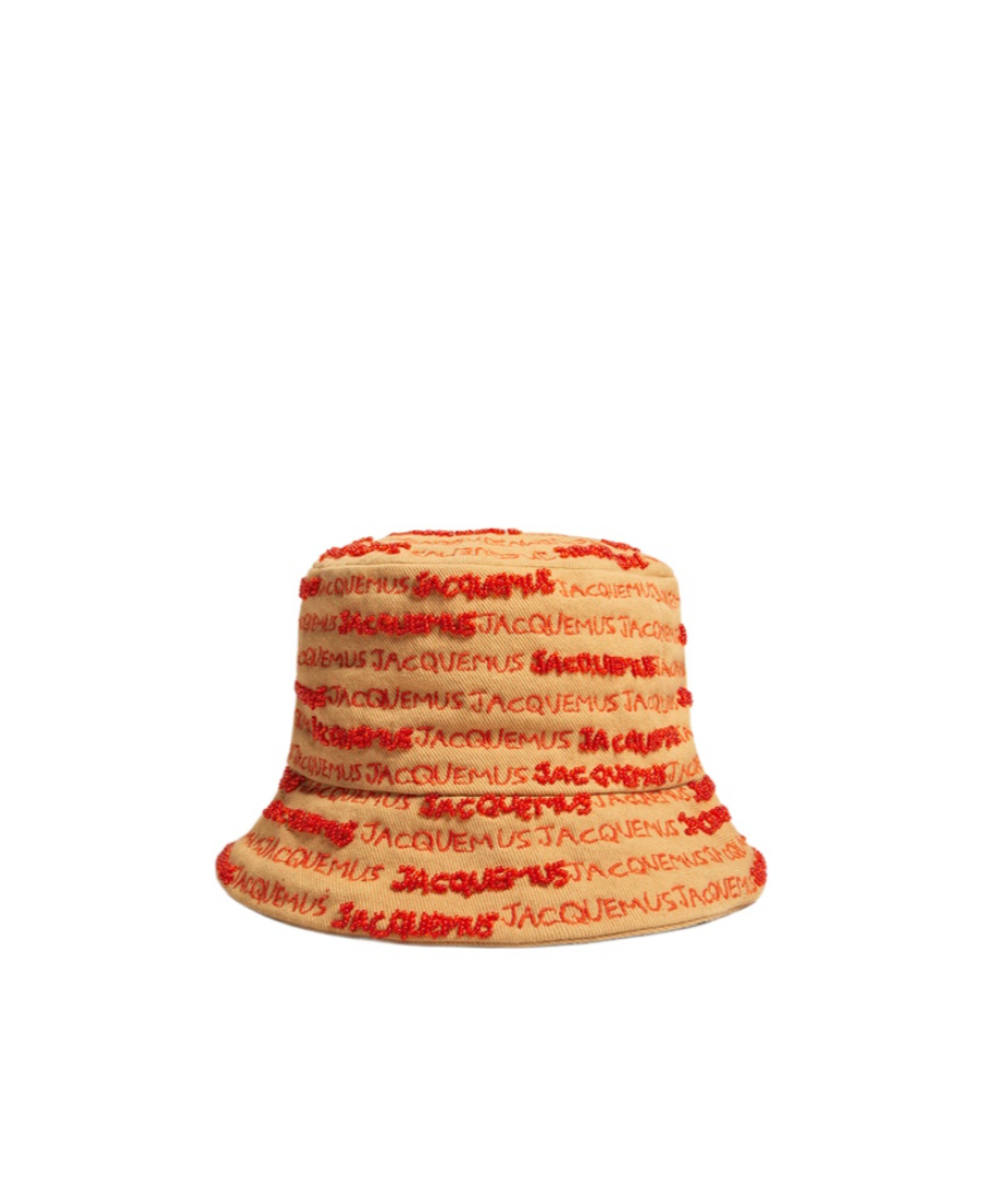 Jacquemus Embroidered Logo Defines This Bucket Hat In Brown