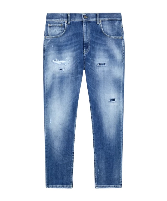 Dondup Torn Denim Trousers In Blue