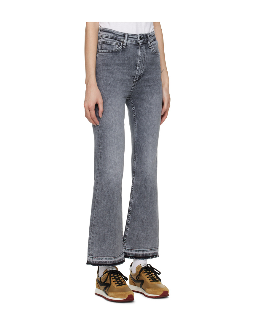 Rag & Bone High-waisted Jeans In Gray