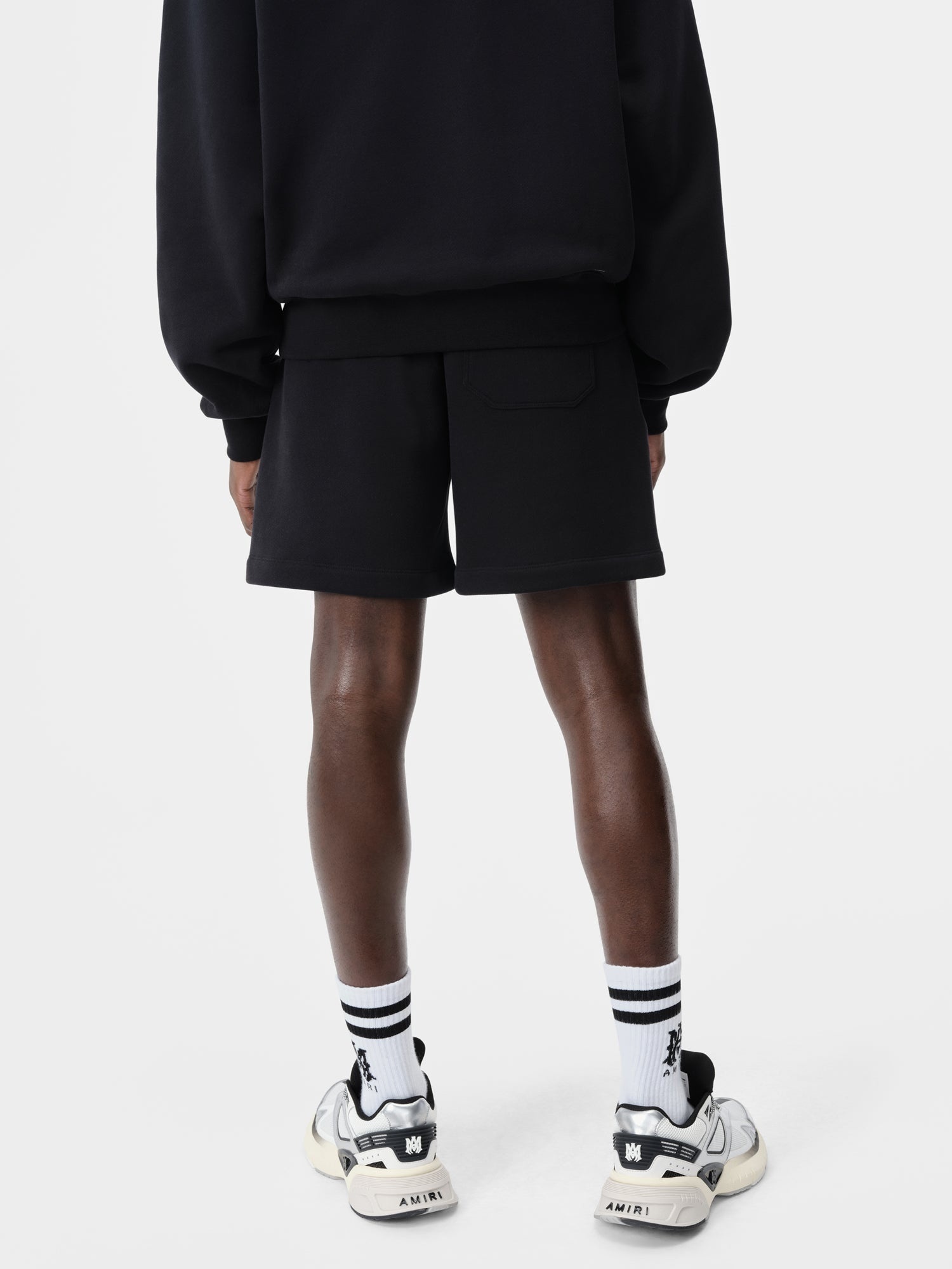 Amiri Logo-embroidered Drawstring Shorts In Black