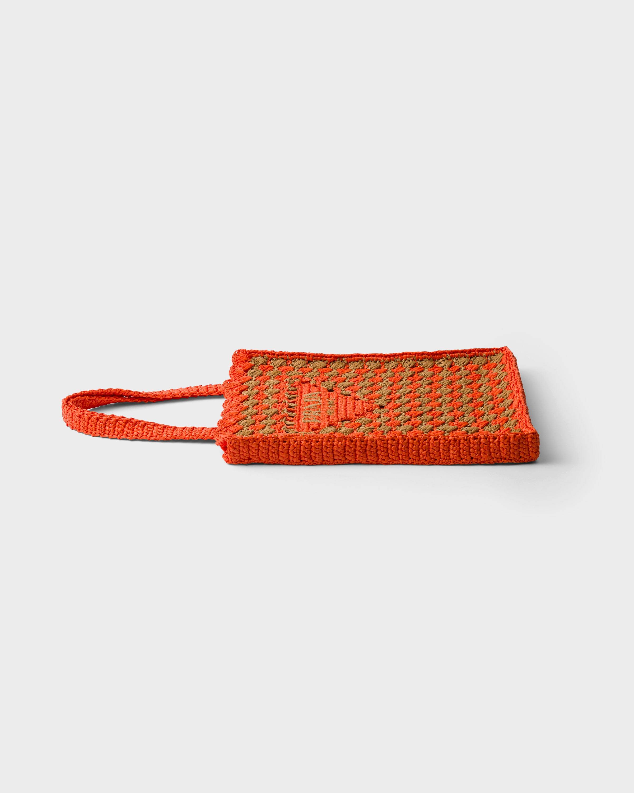 Prada Two-tone Raffia Shopping Bag