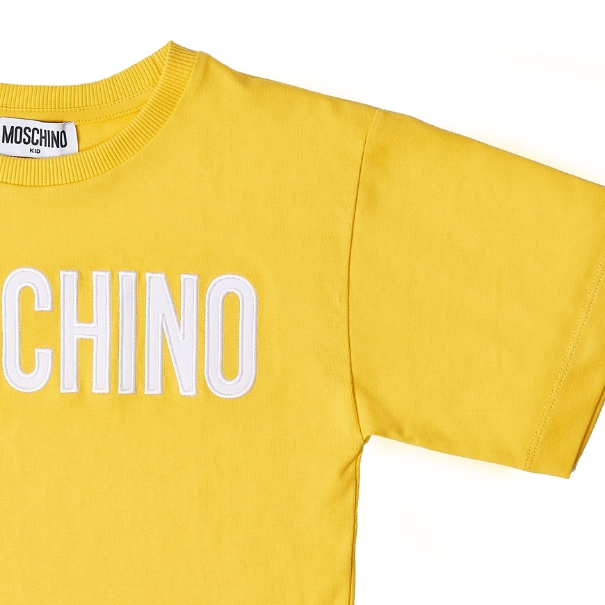 Moschino Item O-neck Short-sleeved T-shirt In Yellow