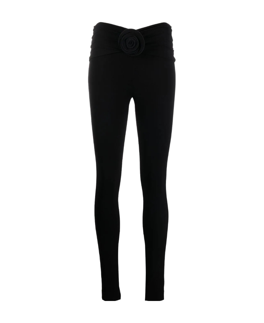 Magda Butrym Floral-detail Leggings In Black