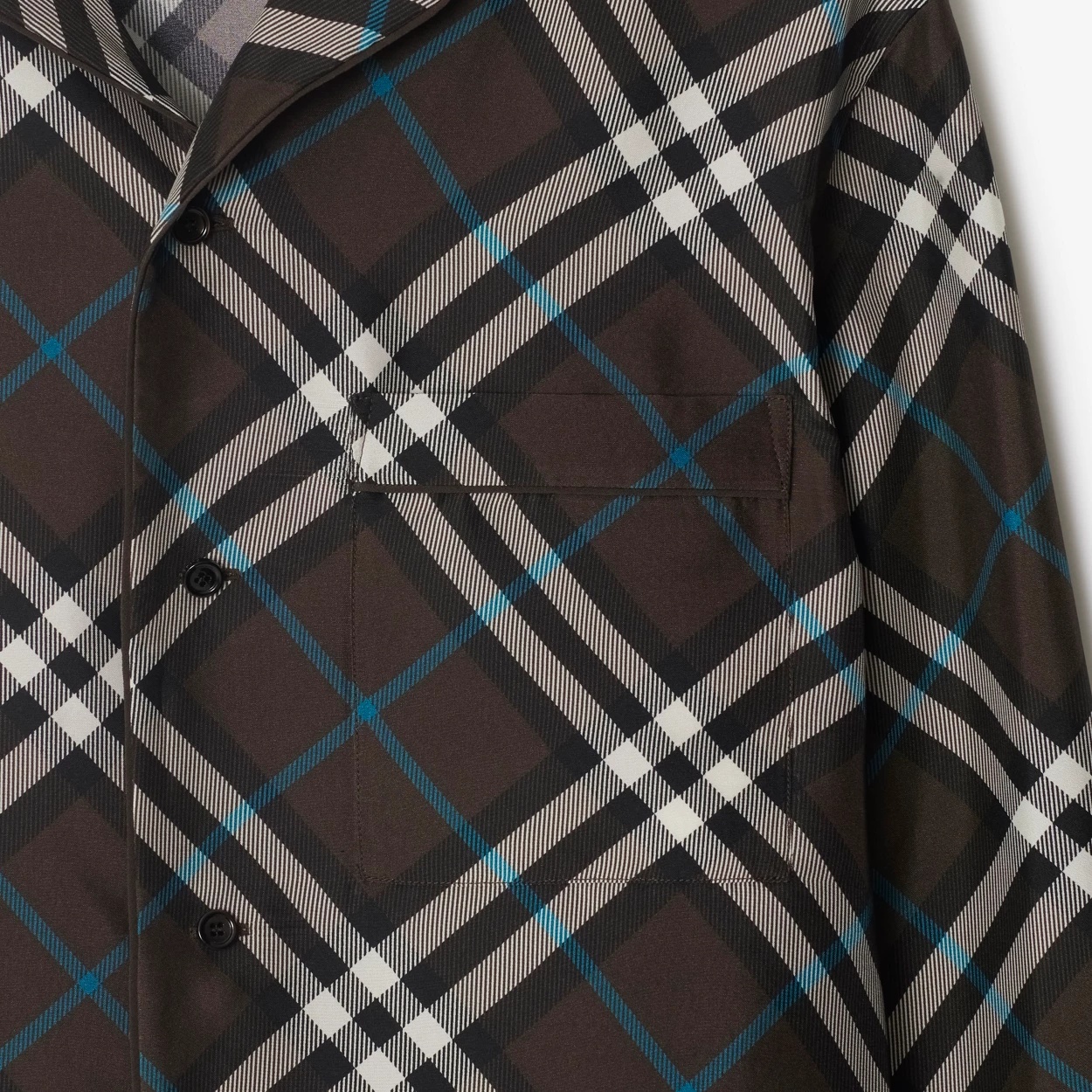 Burberry Vintage Check Silk Shirt In Black