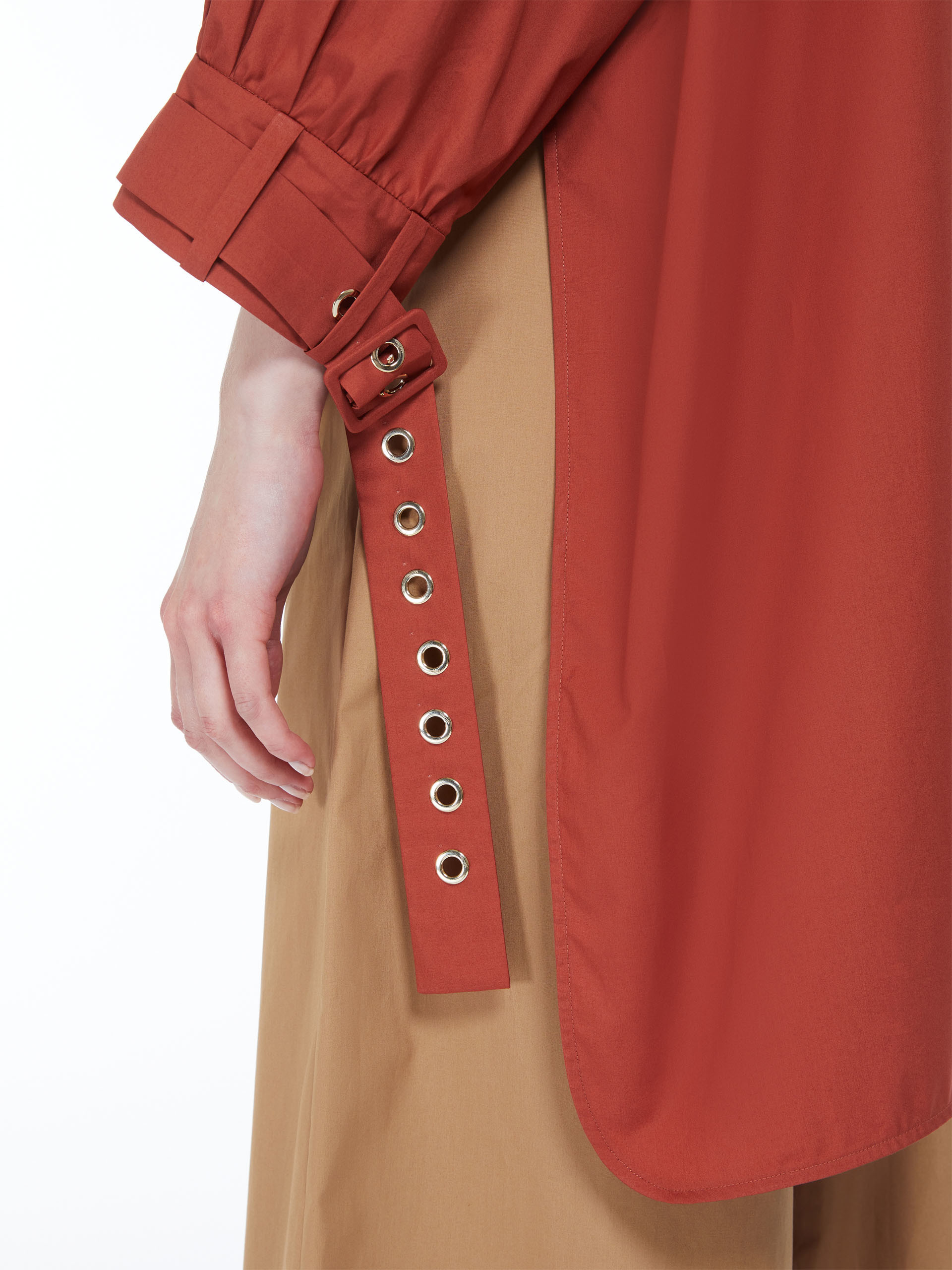 Max Mara Asymmetrical Bottom Blouse In Brown
