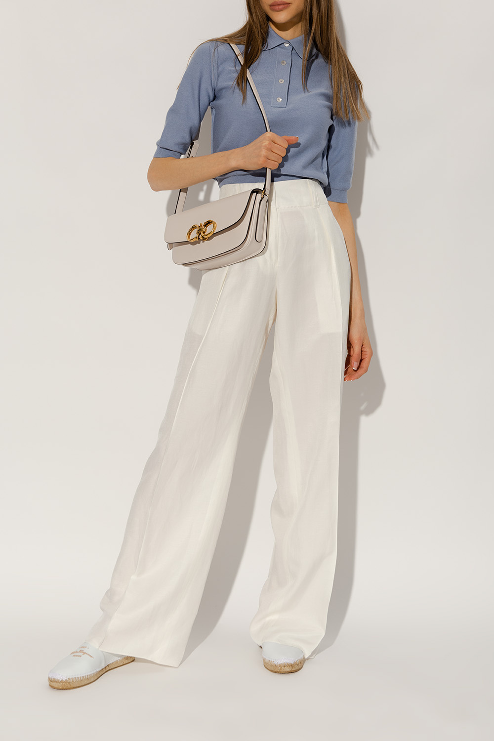 Ferragamo Logo-embroidered Espadrilles In White